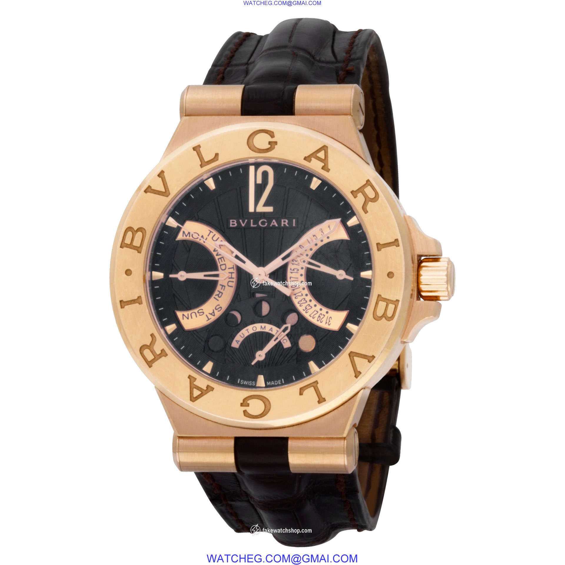 Bvlgari DGP42GMP Diagono Automatic Male 18k Pink Gold 3