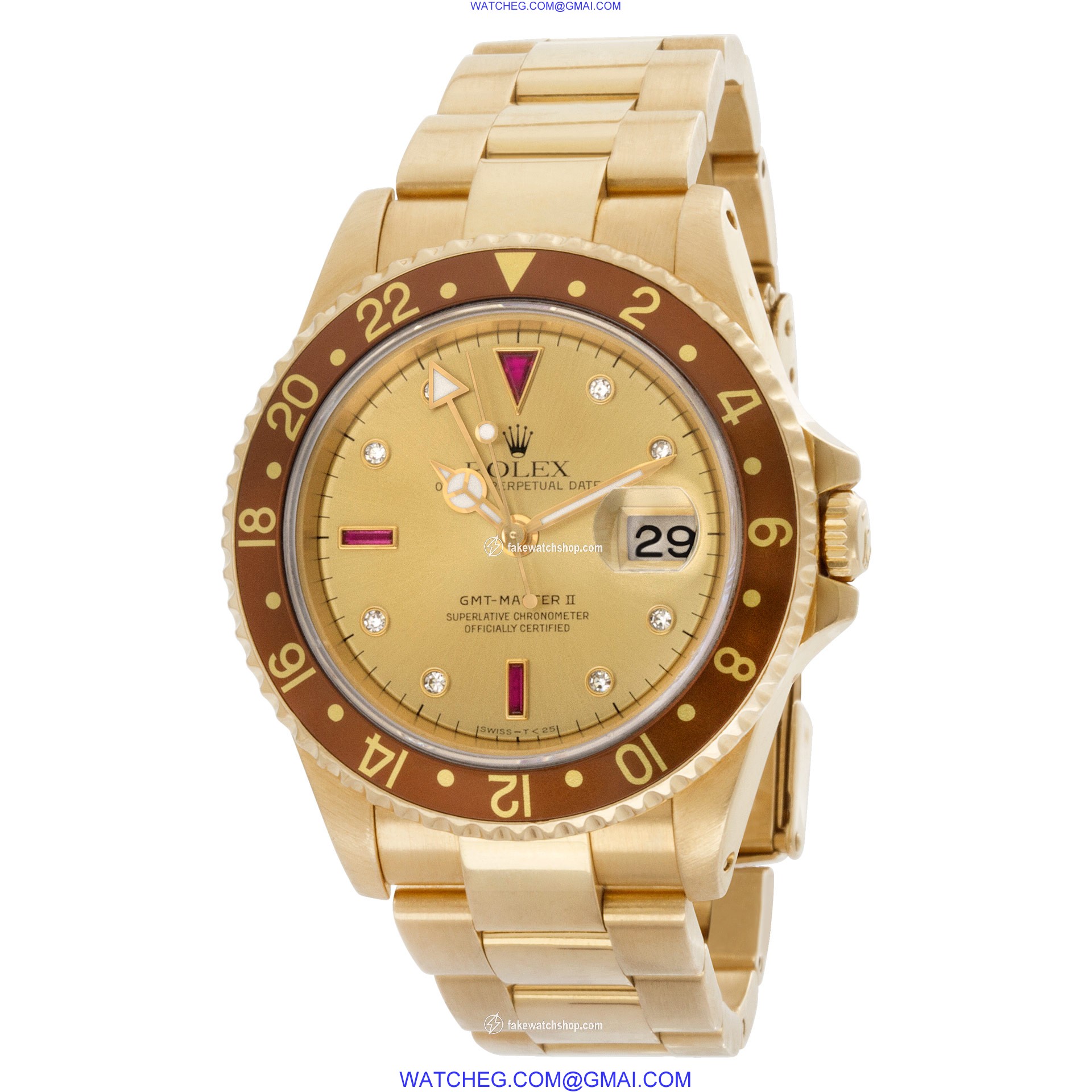 Rolex 16710 GMT-Master Automatic Male 18k yellow gold 3