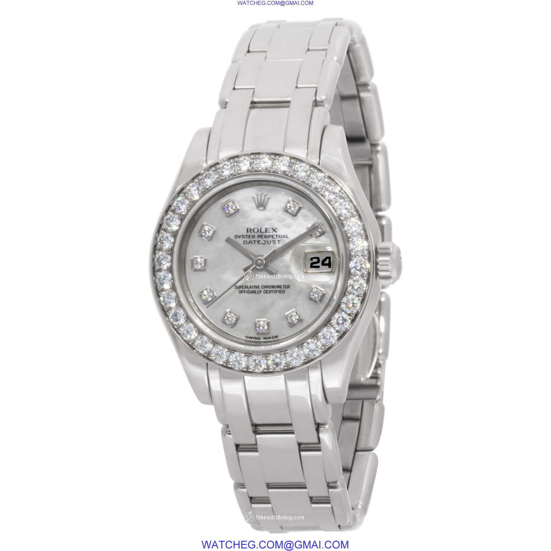 Rolex 80299 Pearlmaster Automatic Female 18k White Gold 3