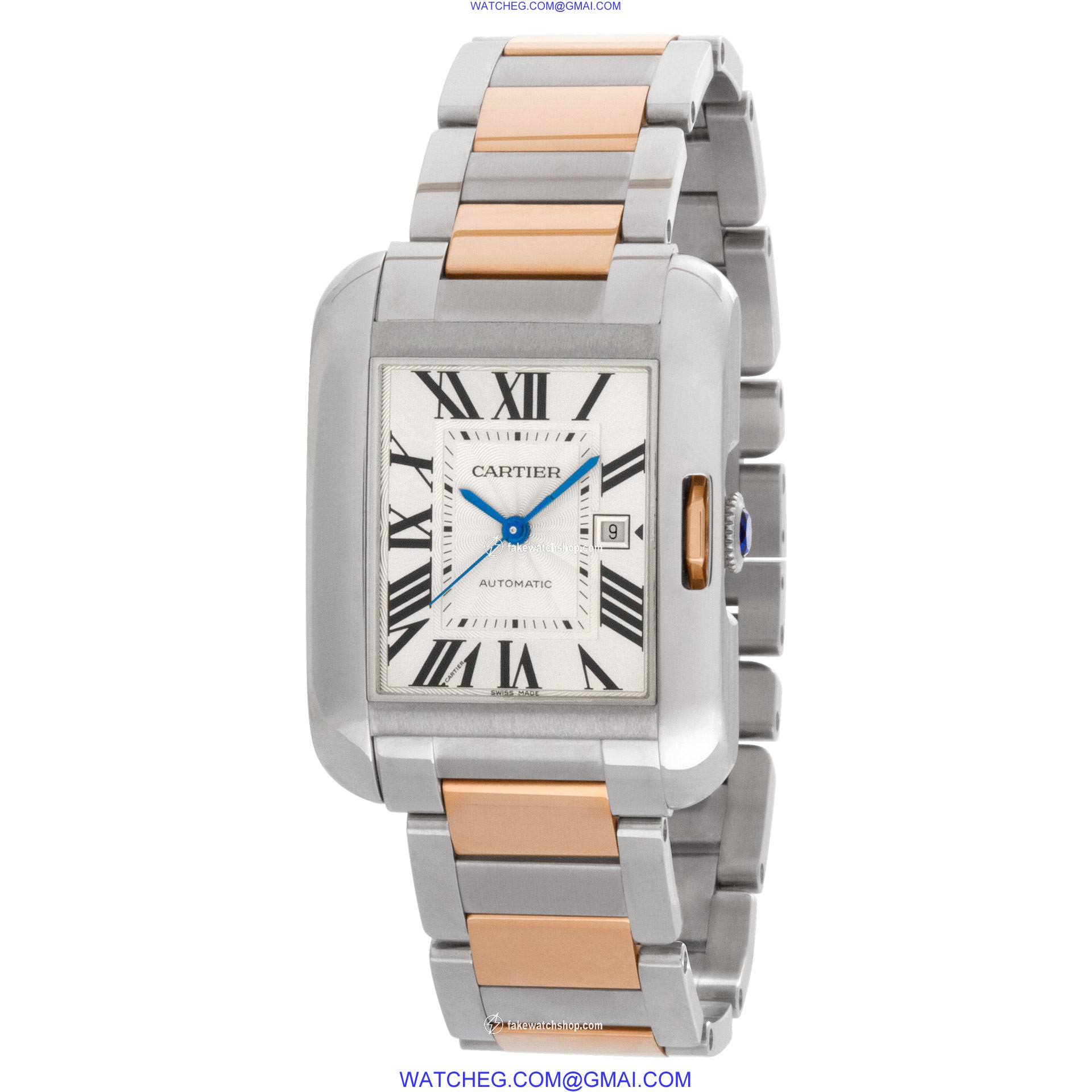 Cartier W5310047 Tank Anglaise XL Automatic Unisex 18k gold & Stainless Steel 3