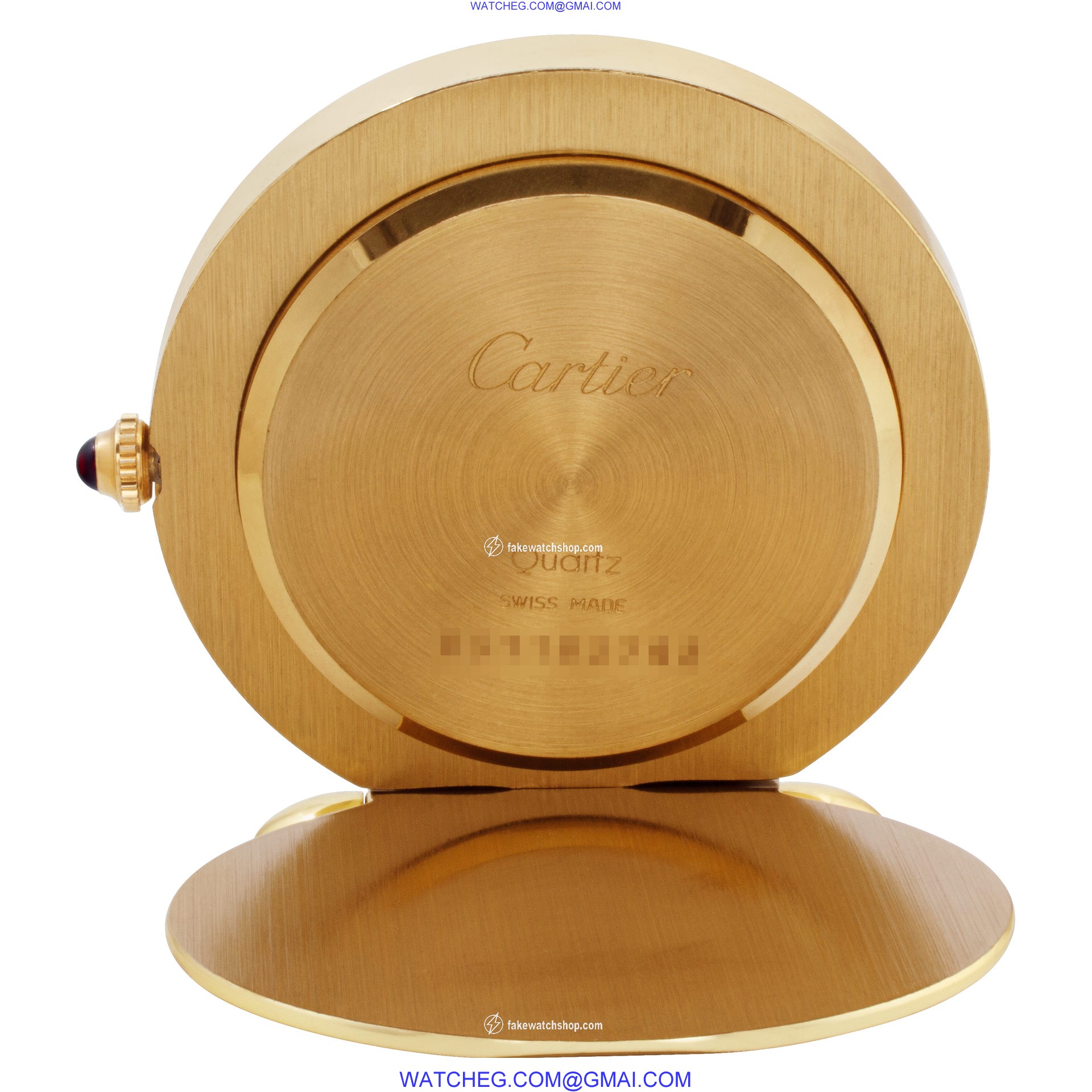 Cartier Cartier 1772 Clock Quartz Unisex Gold Plate 3