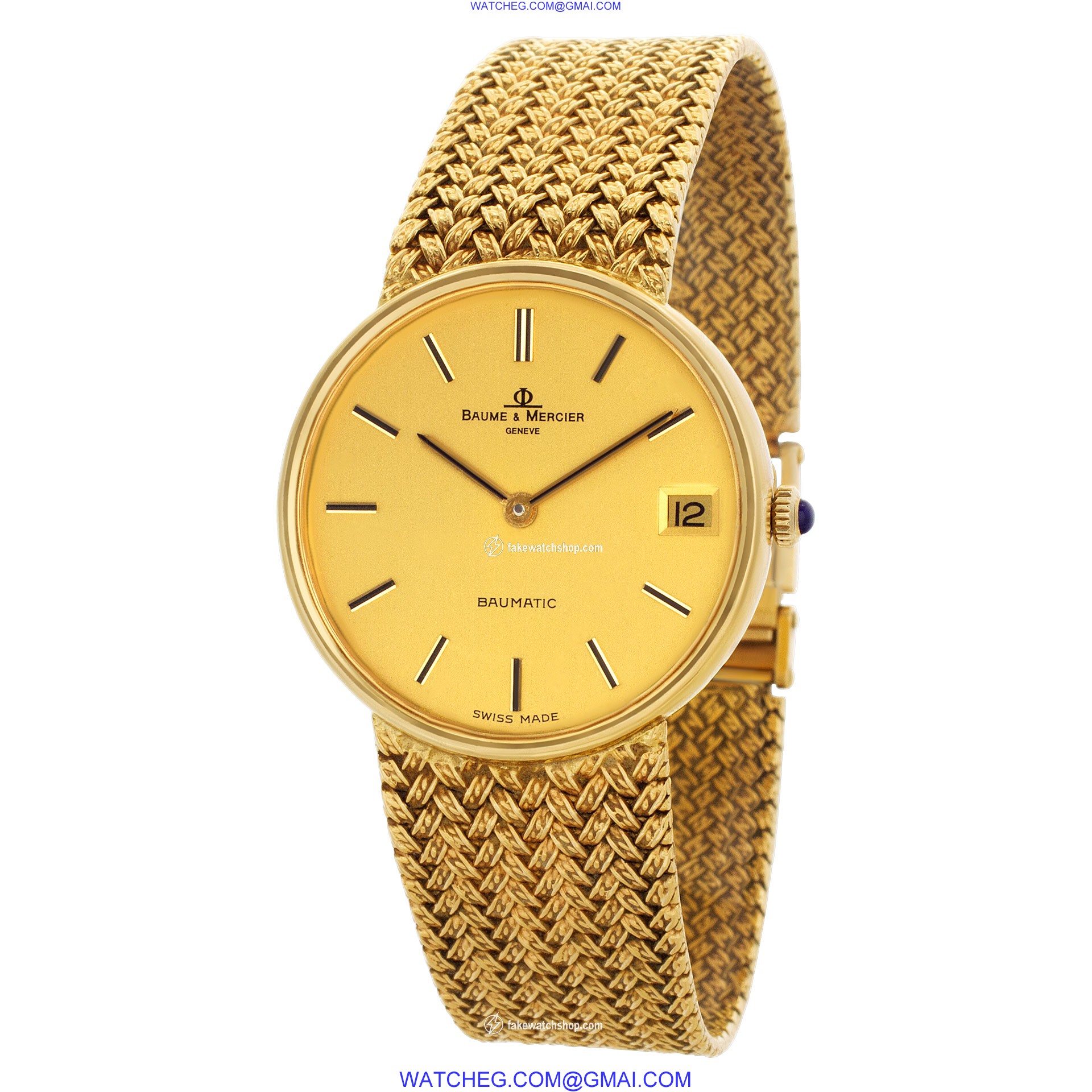 Baume & Mercier 35105 Baumatic Manual Unisex 18k Yellow Gold 3