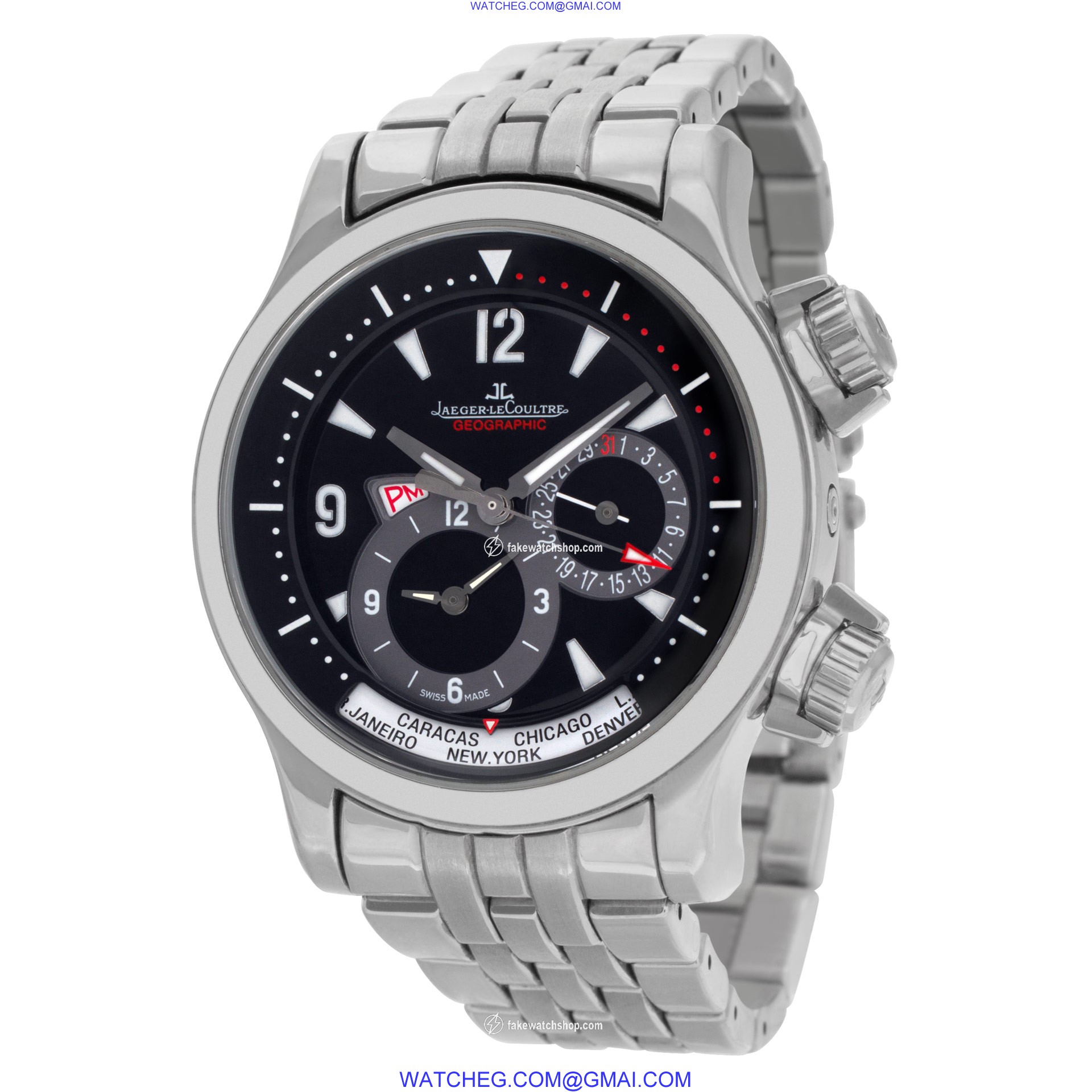 Jaeger LeCoultre Q1718470/4577 Geographic Automatic Male Stainless Steel 3
