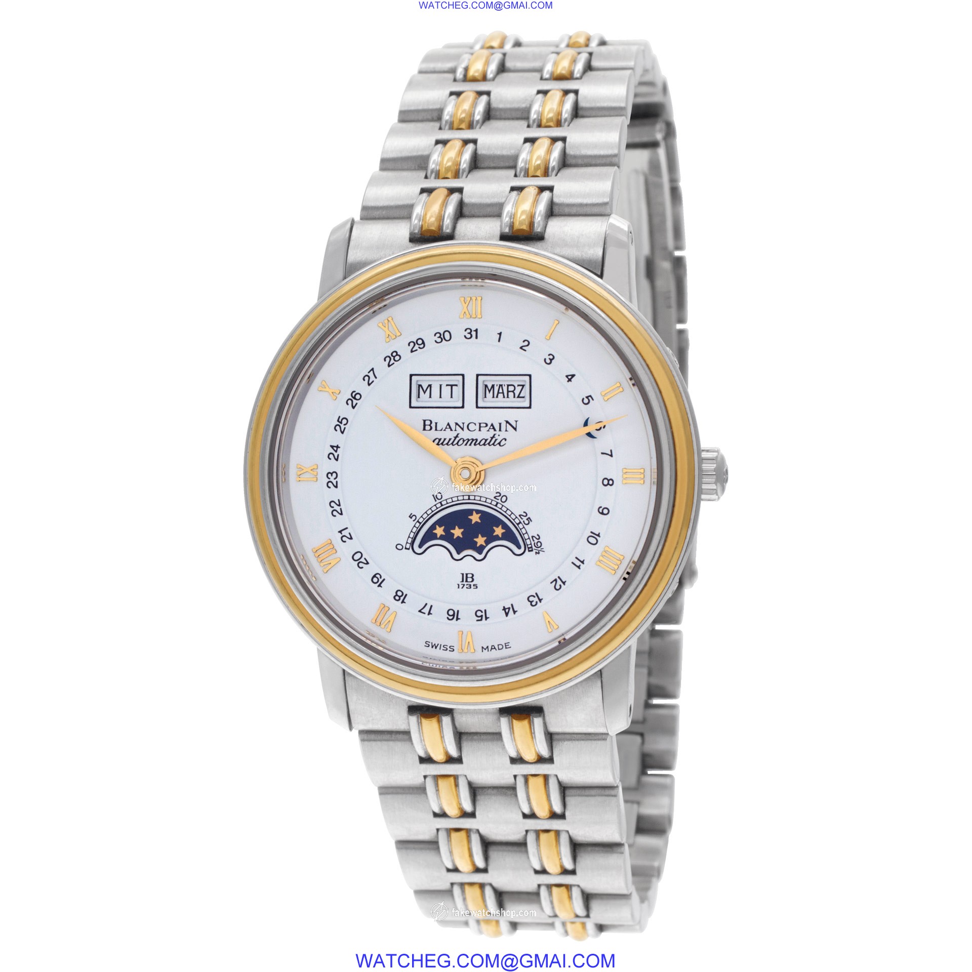 Blancpain 6595-1318 Villeret Automatic Unisex 18k gold & Stainless Steel 3