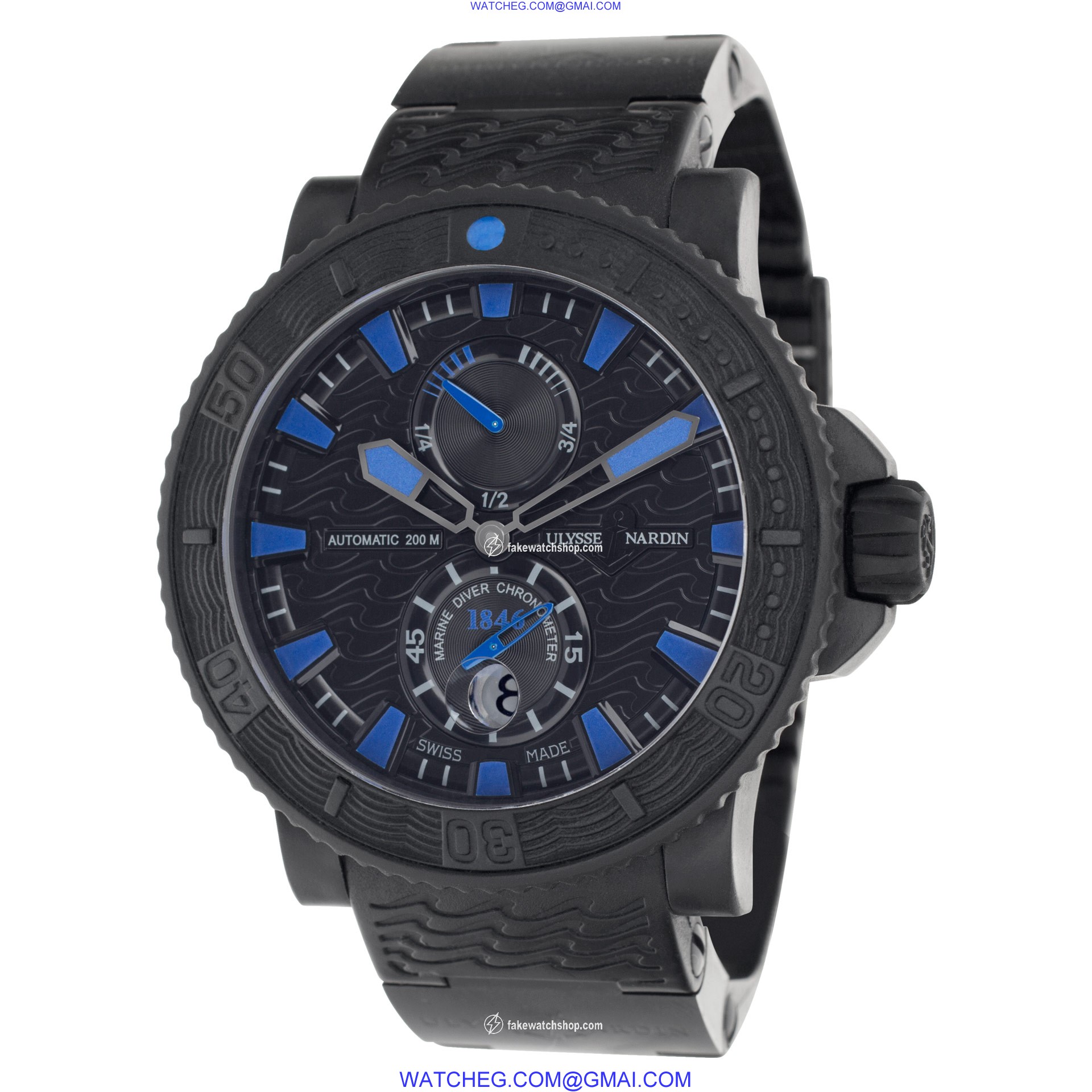 Ulysse Nardin 263-92-3C/923 Maxi Marine Automatic Male Stainless Steel & Rubber 3
