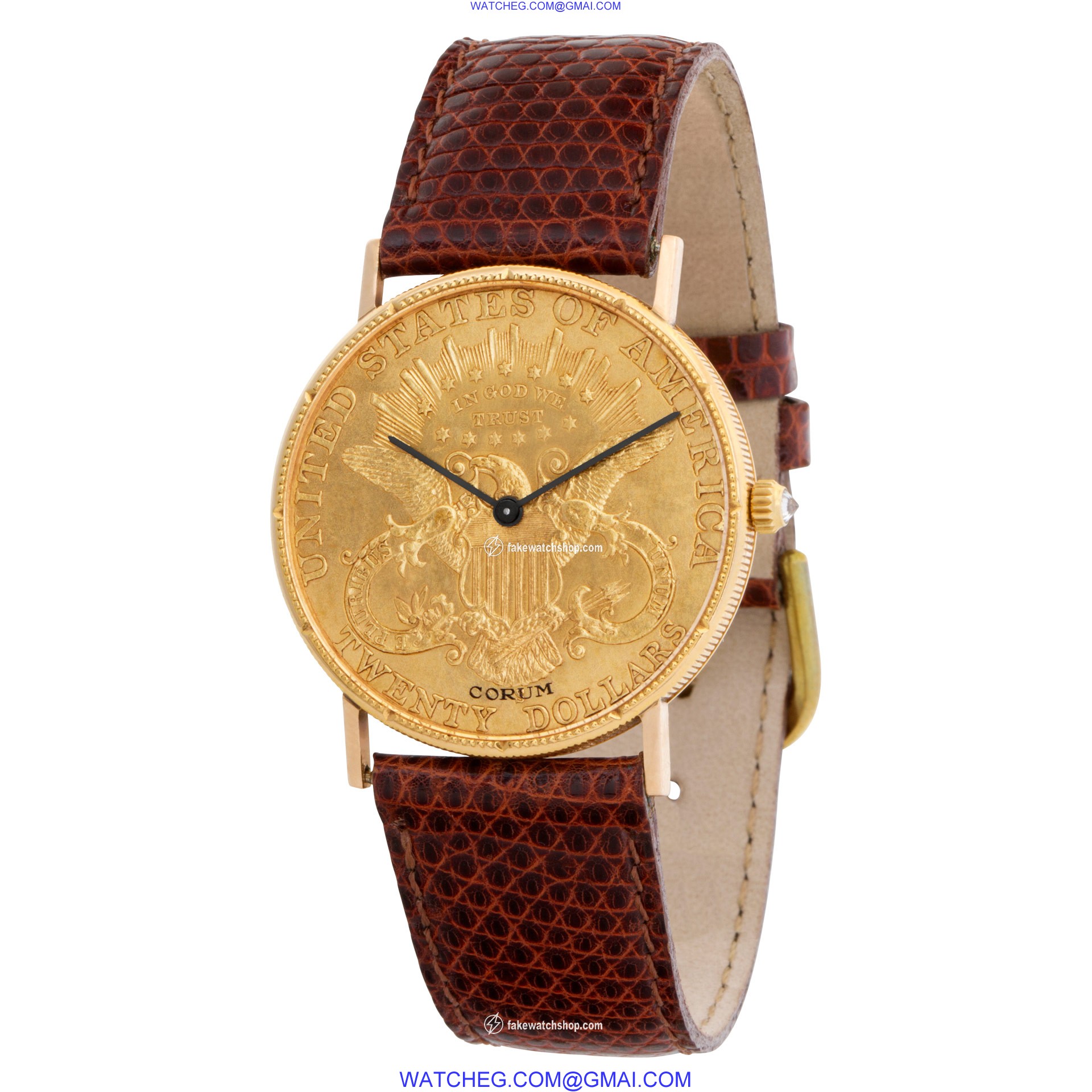 Corum 1896 $20 Coin Quartz Male 18k yellow gold 3