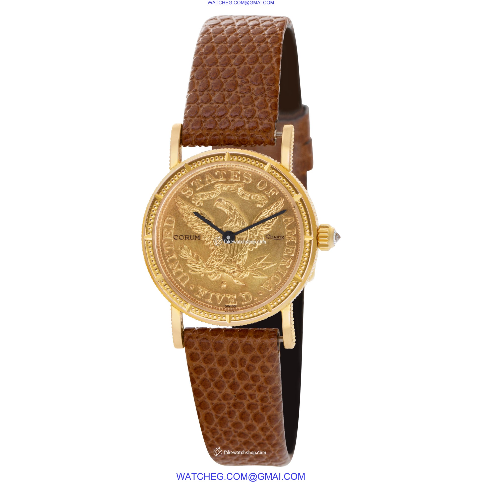 Corum Corum 2918 $5 Coin Quartz Female 18k yellow gold 3