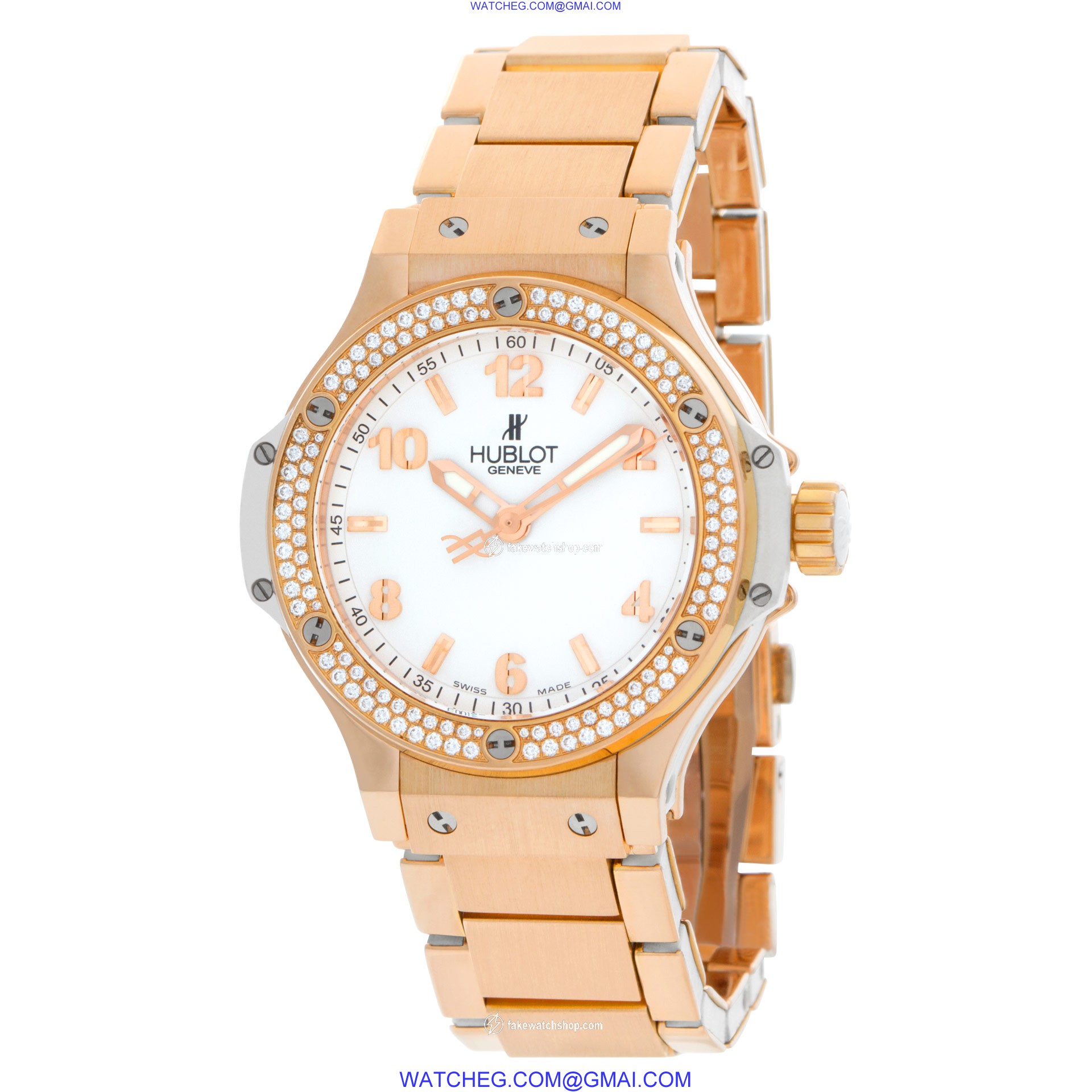 Hublot 361.PE.2010.PE.1104 Big Bang Quartz Unisex 18k rose gold and white resin 3