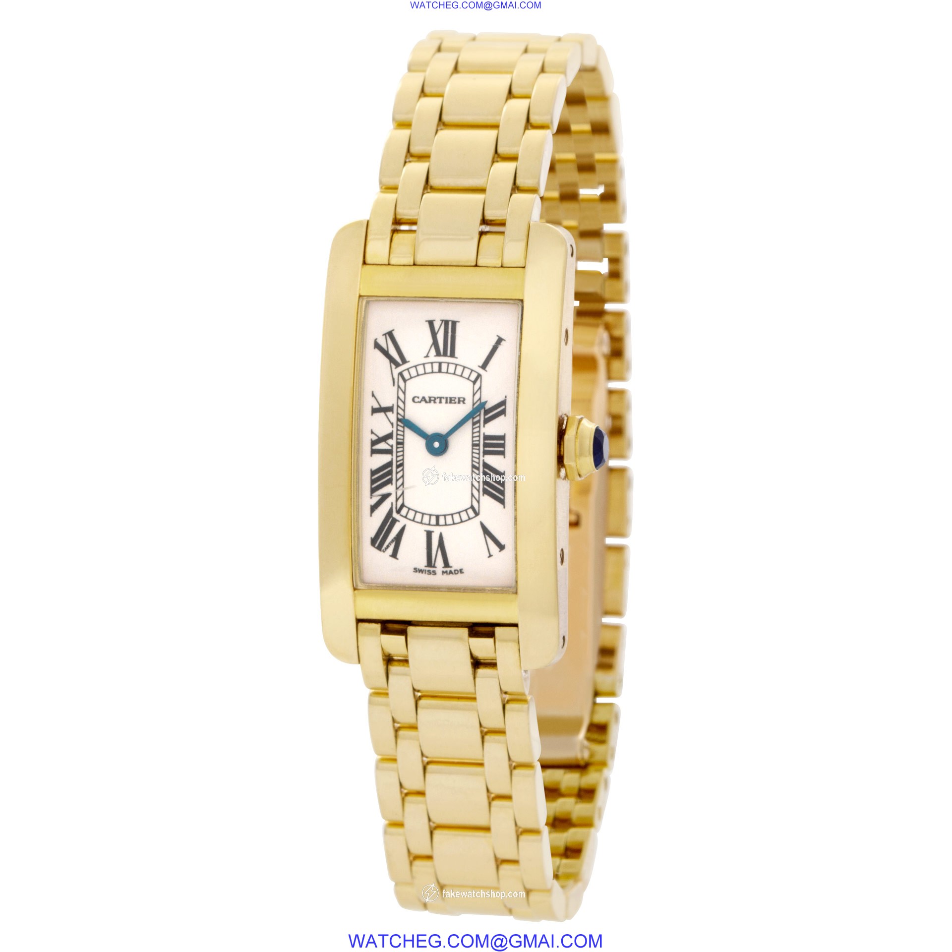 Cartier W26015K2 Tank Americaine Quartz Female 18k yellow gold 3