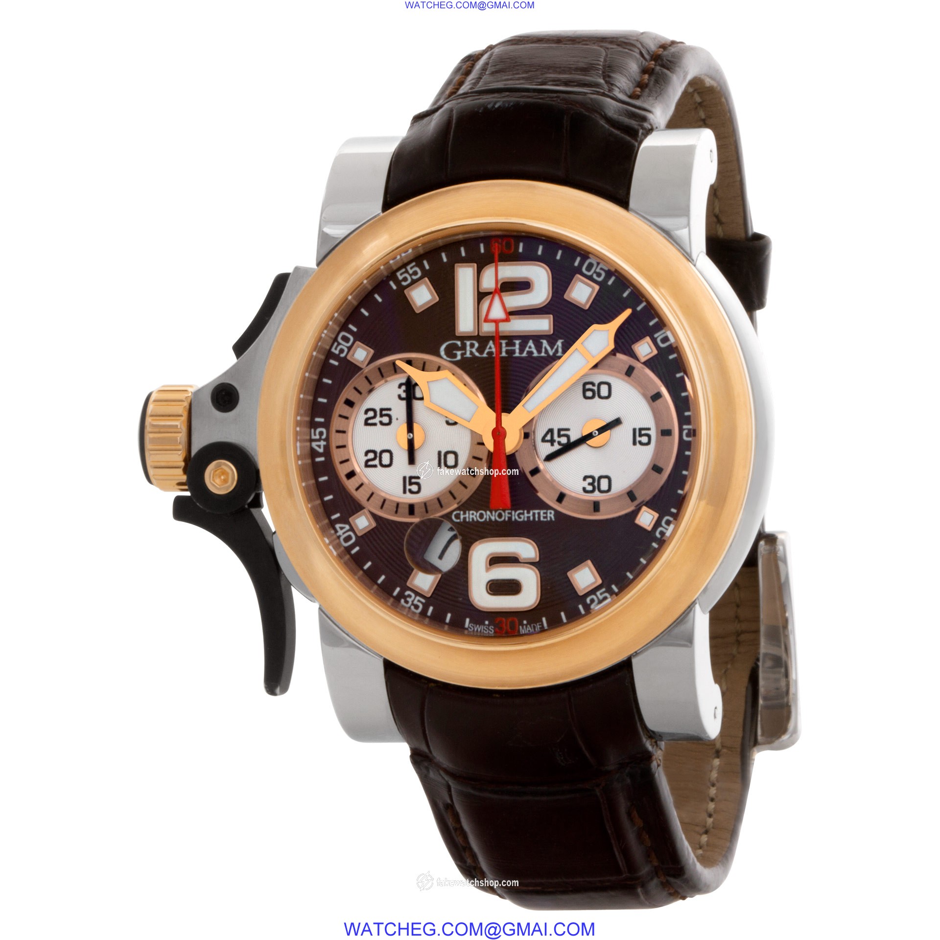 Graham 2TRAG.C01A.B72 Chronofighter Trigger Automatic Male 18k gold & Stainless Steel 3