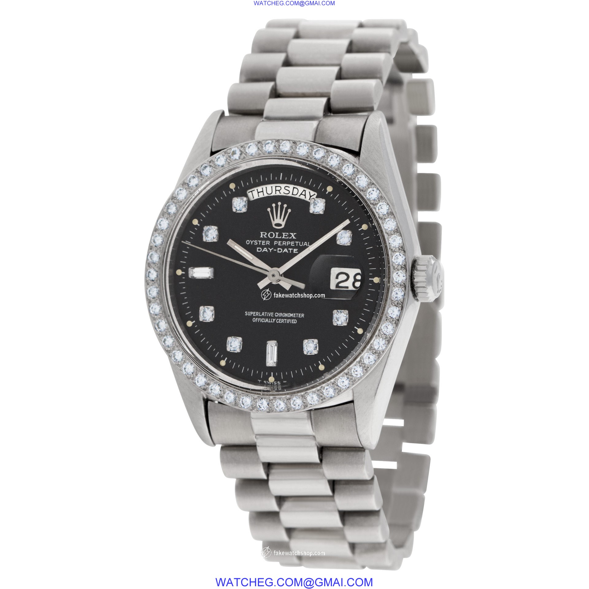 Rolex 1802 Day-Date Automatic Male 18k White Gold 3