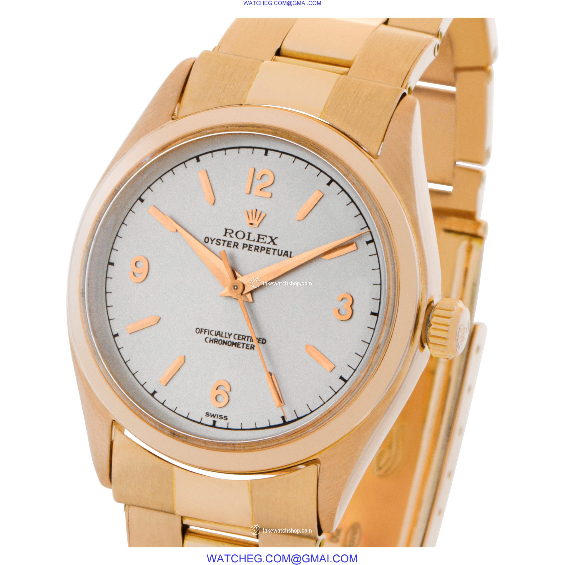 Rolex 6084 Oyster Perpetual Automatic Unisex 18k rose gold 3