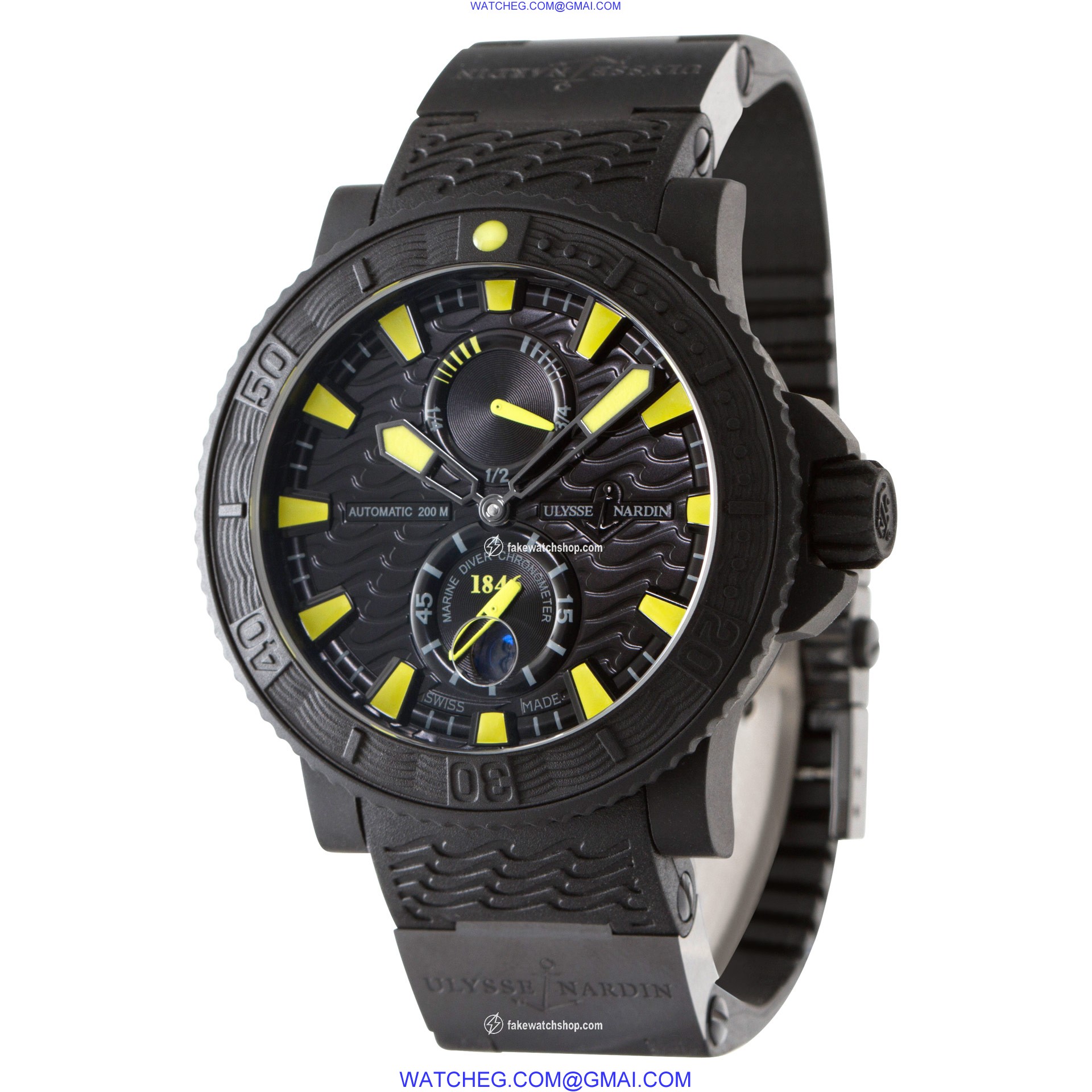 Ulysse Nardin 263-92-3c/924 Maxi Marine Automatic Male Stainless Steel & Rubber 3