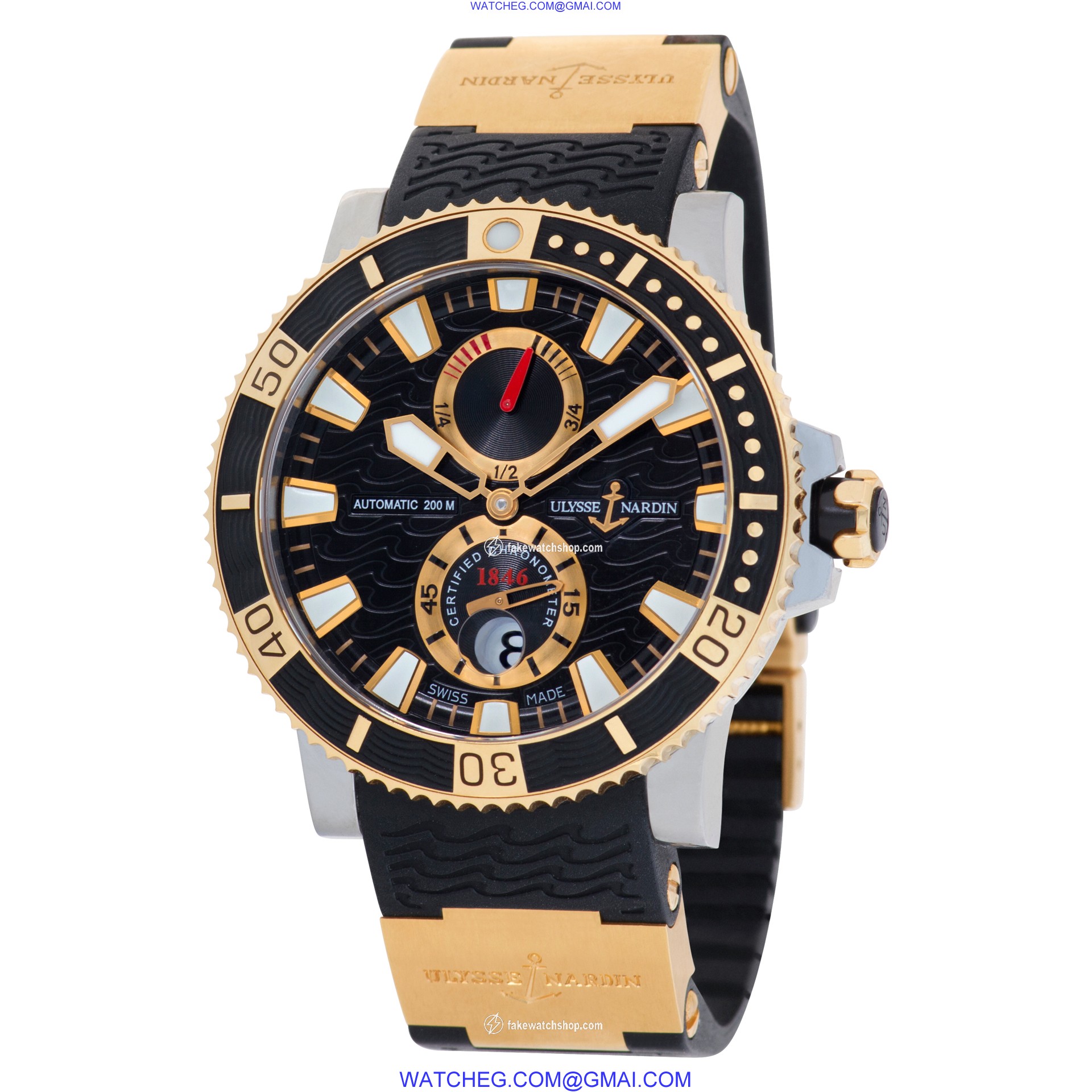 Ulysse Nardin 265-90 maxi diver Automatic Unisex 18k rose gold & titanium 3