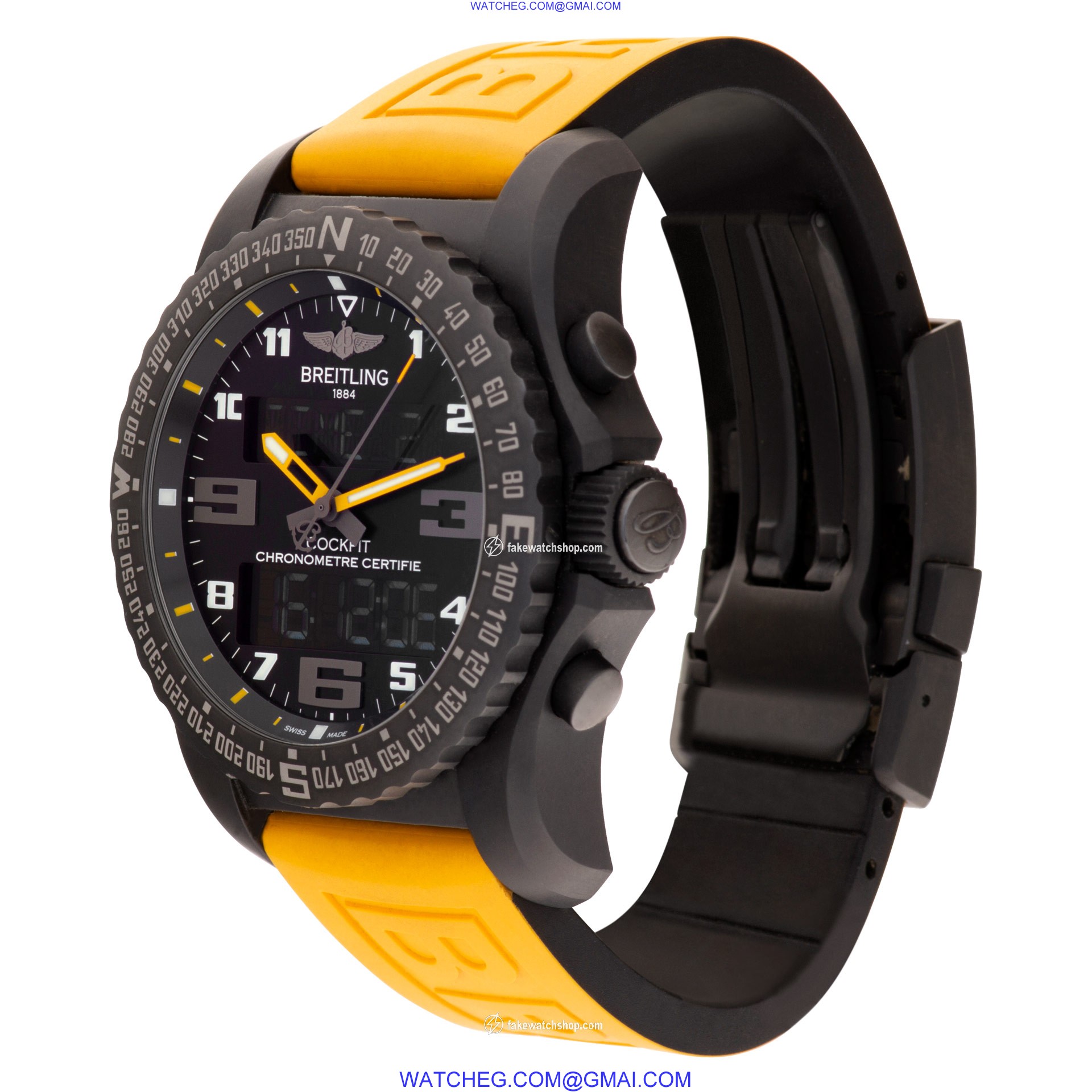 Breitling VB5010 Cockpit Quartz Male Black Titanium 3