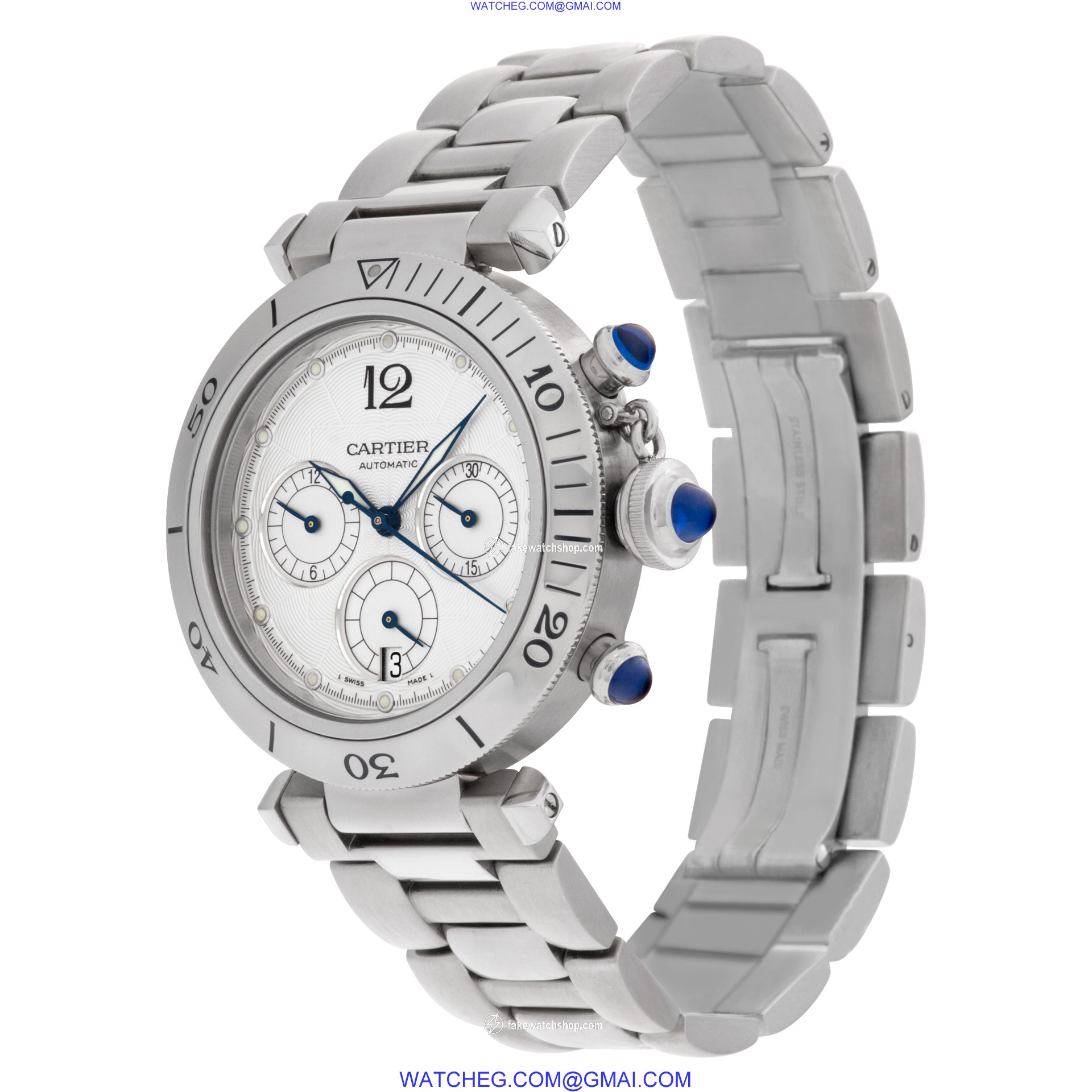 Cartier W31030H3 Pasha Chronograph Automatic Male Stainless Steel 3