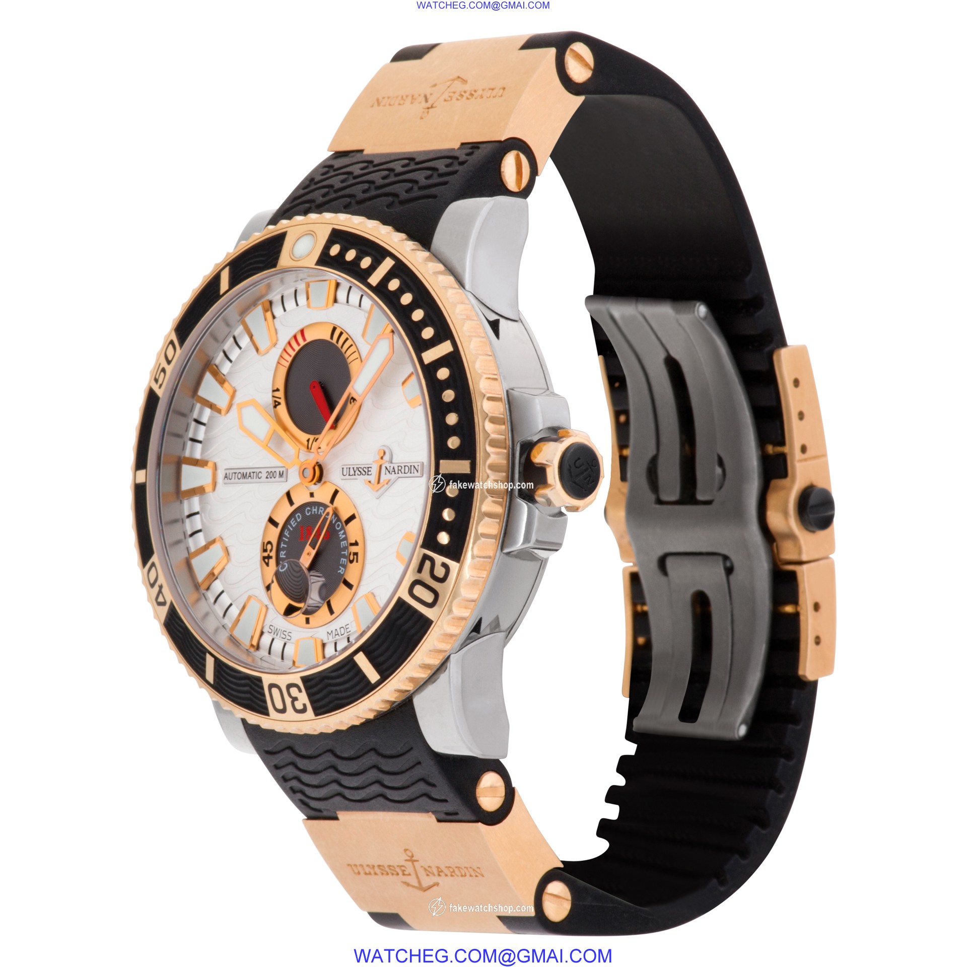 Ulysse Nardin 265-90 Maxi Marine Automatic Male 18k rose gold & titanium 3