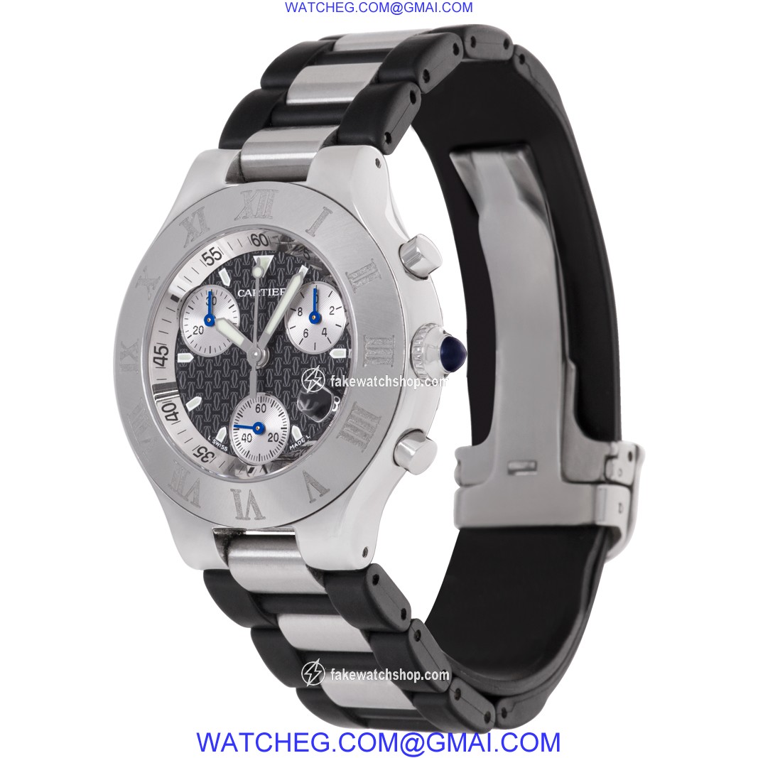 Cartier w10125U2 Chronoscaph 21 Quartz Unisex Stainless Steel 3