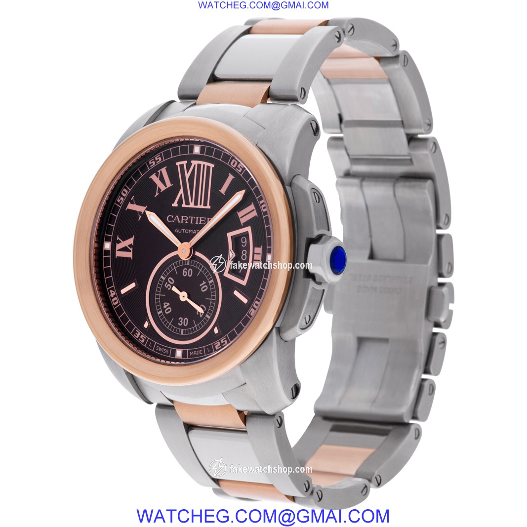 Cartier W7100050 Calibre Automatic Male 18k rose gold & stainless steel 3
