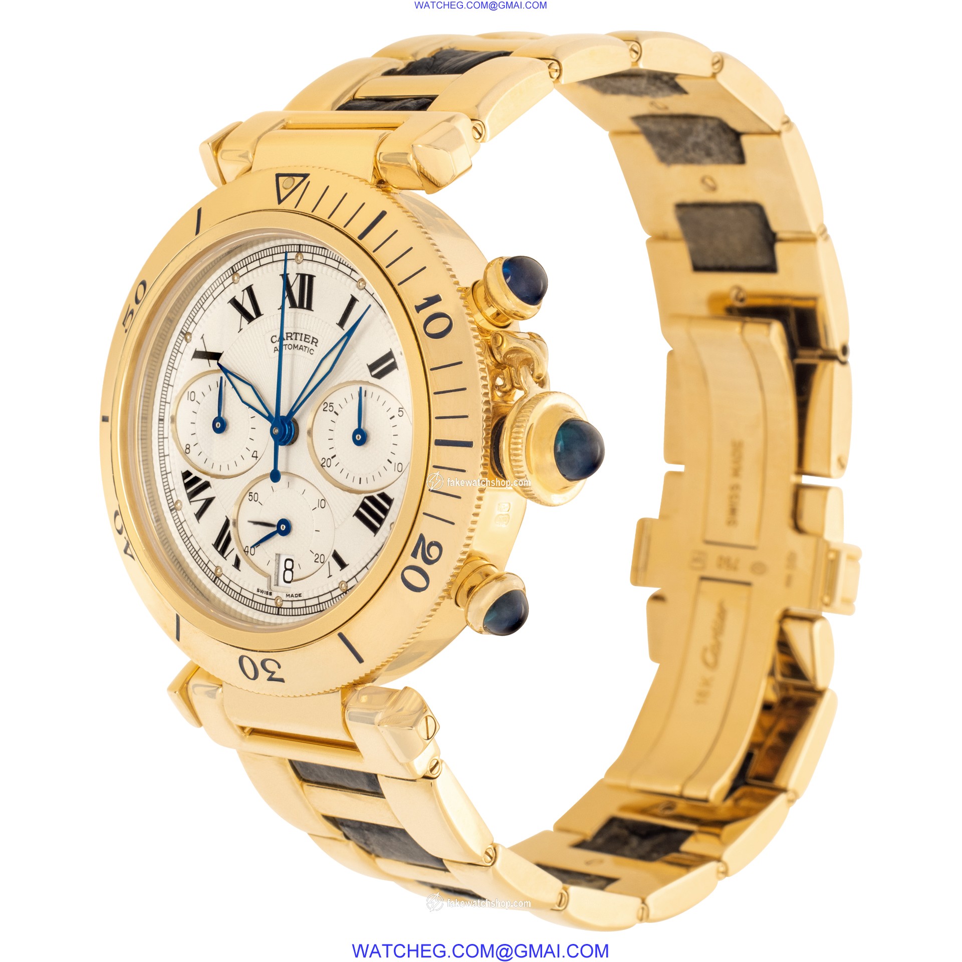 Cartier 2111 Pasha Chronograph Automatic Unisex 18k yellow gold 3