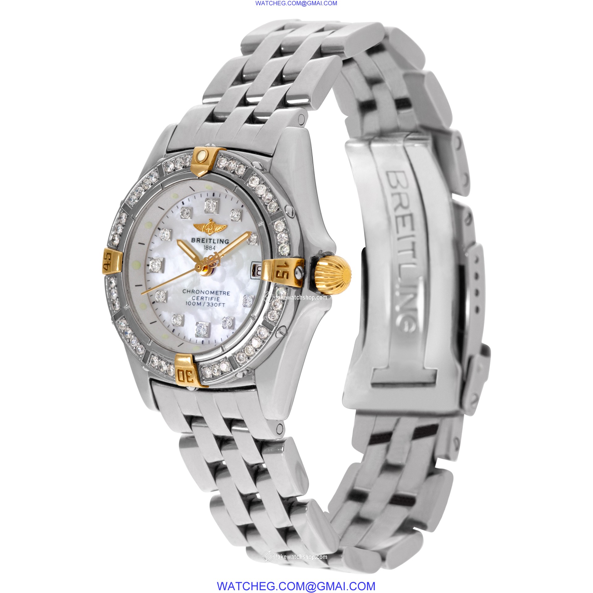 Breitling B72345 Callistino Quartz Female 18k gold & Stainless Steel 3