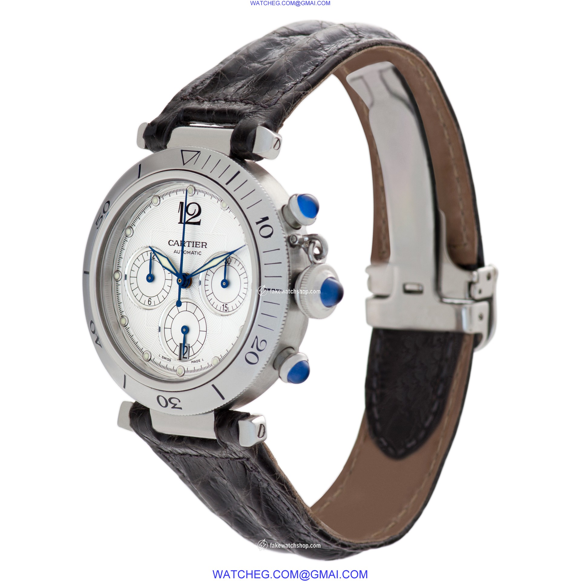 Cartier W31030H3 Pasha Chronograph Automatic Unisex Stainless Steel 3