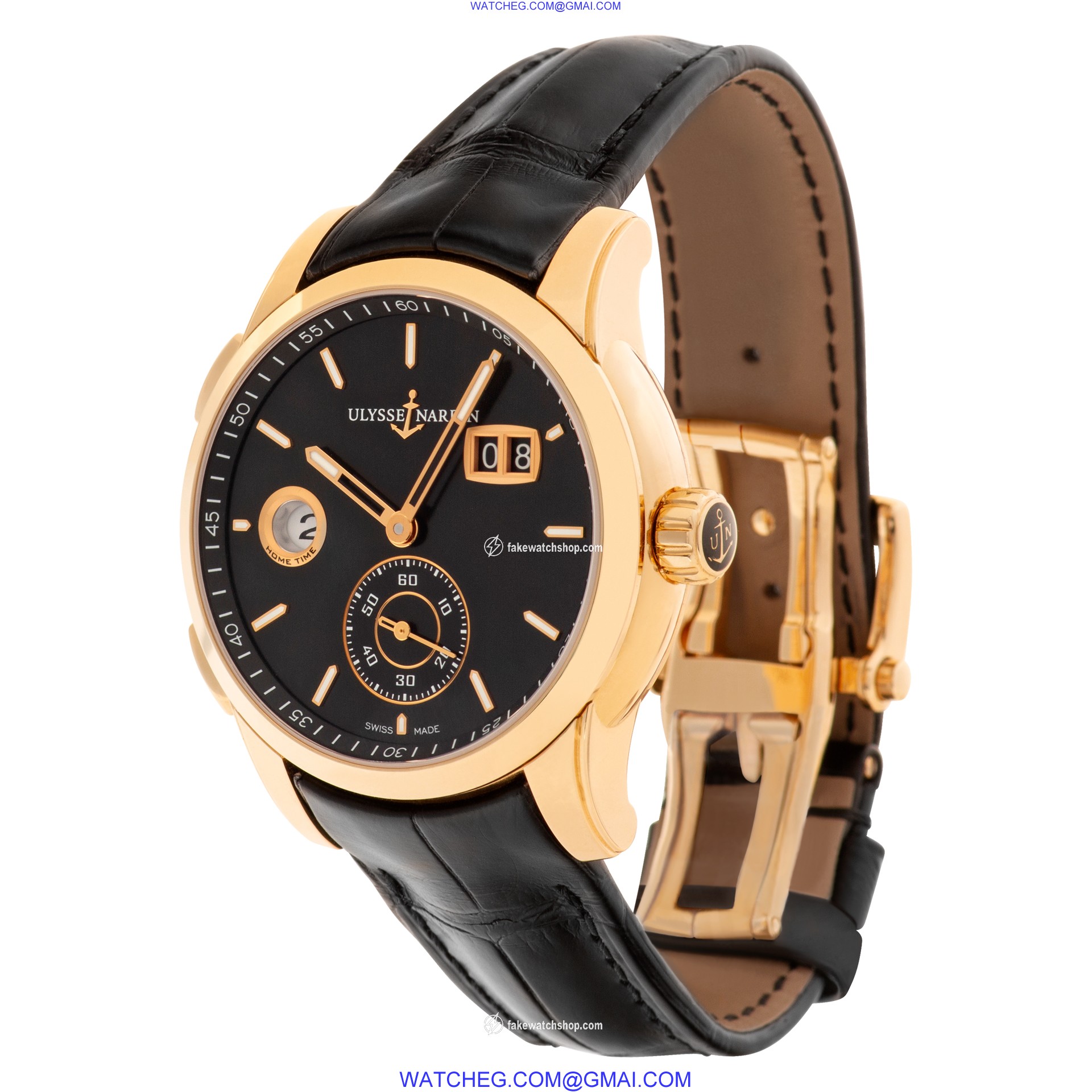 Ulysse Nardin 3346-126/92 Dual Time Automatic Male 18k rose gold 3