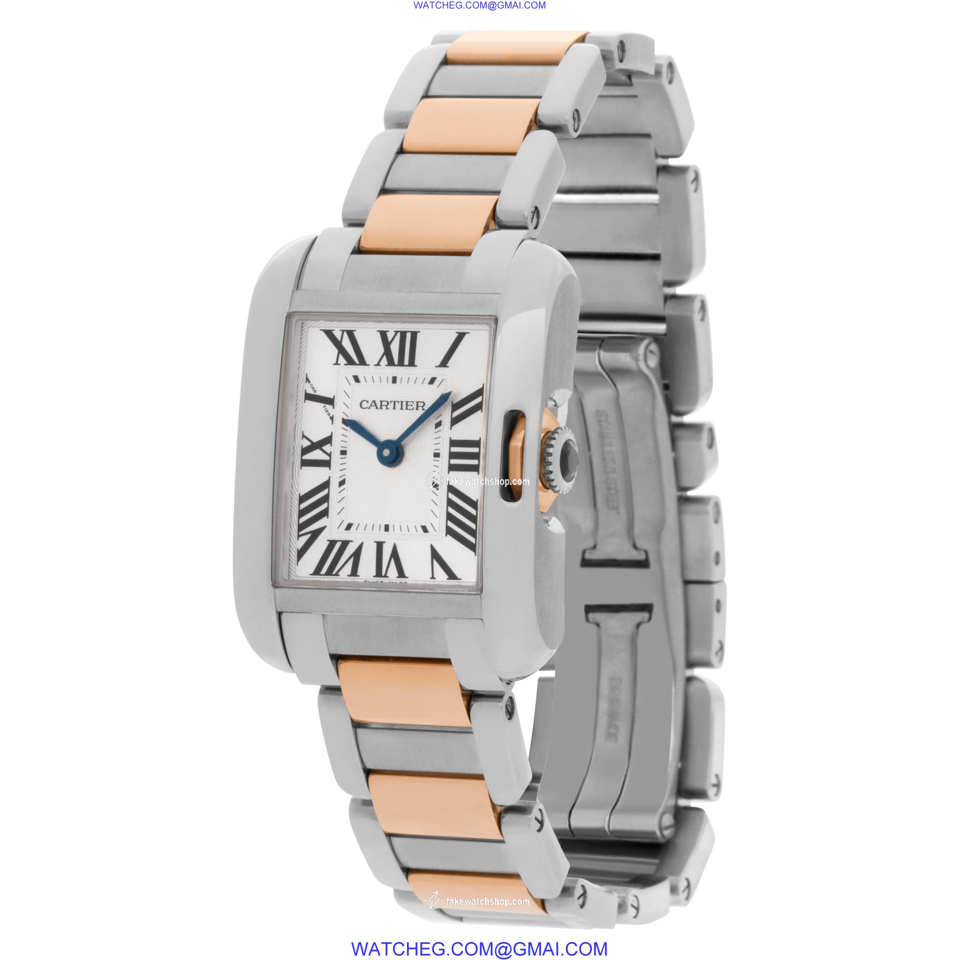 Cartier w5310036 Tank Anglaise Quartz Female Stainless Steel 3