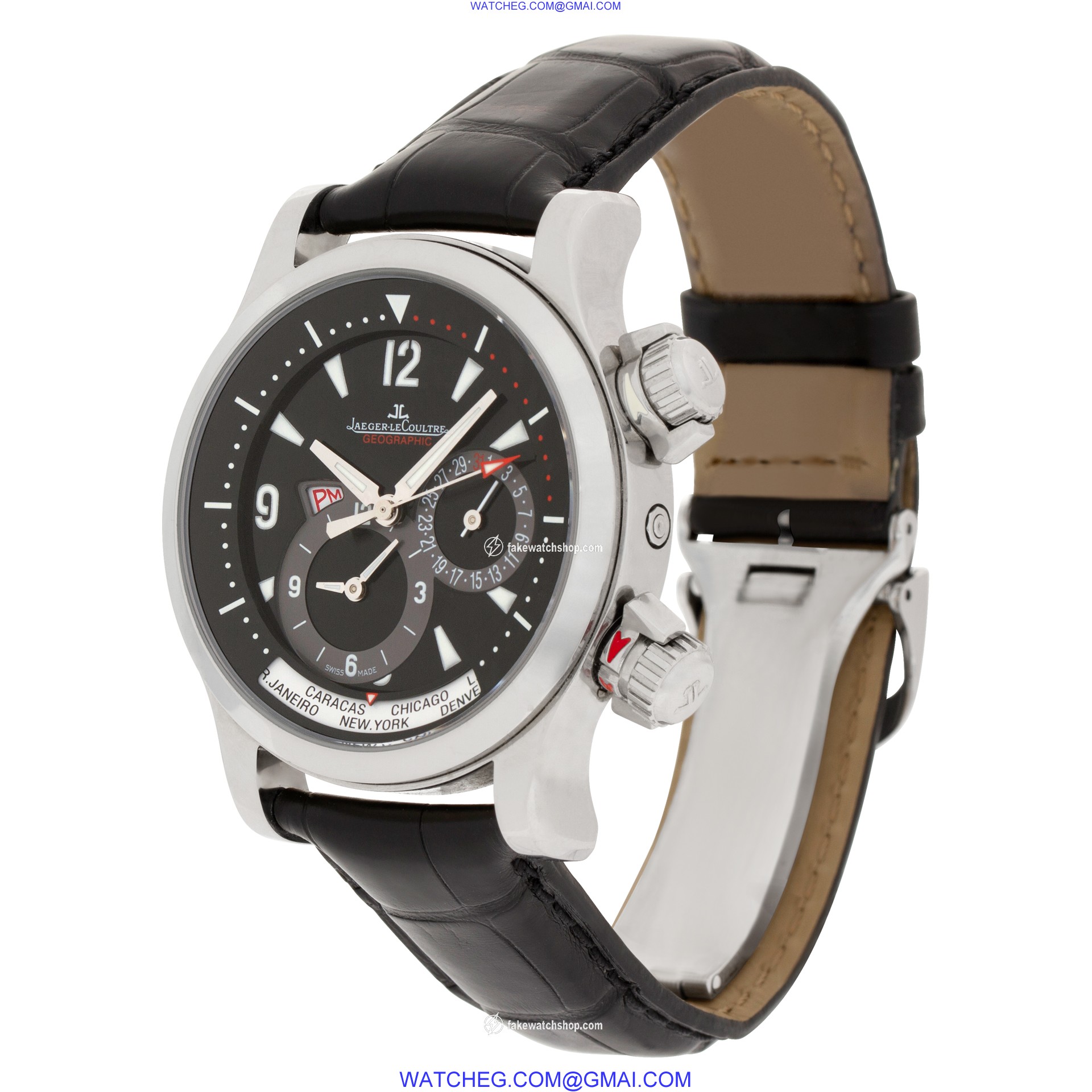 Jaeger LeCoultre 146.8.83 Geographic Automatic Male Stainless Steel 3
