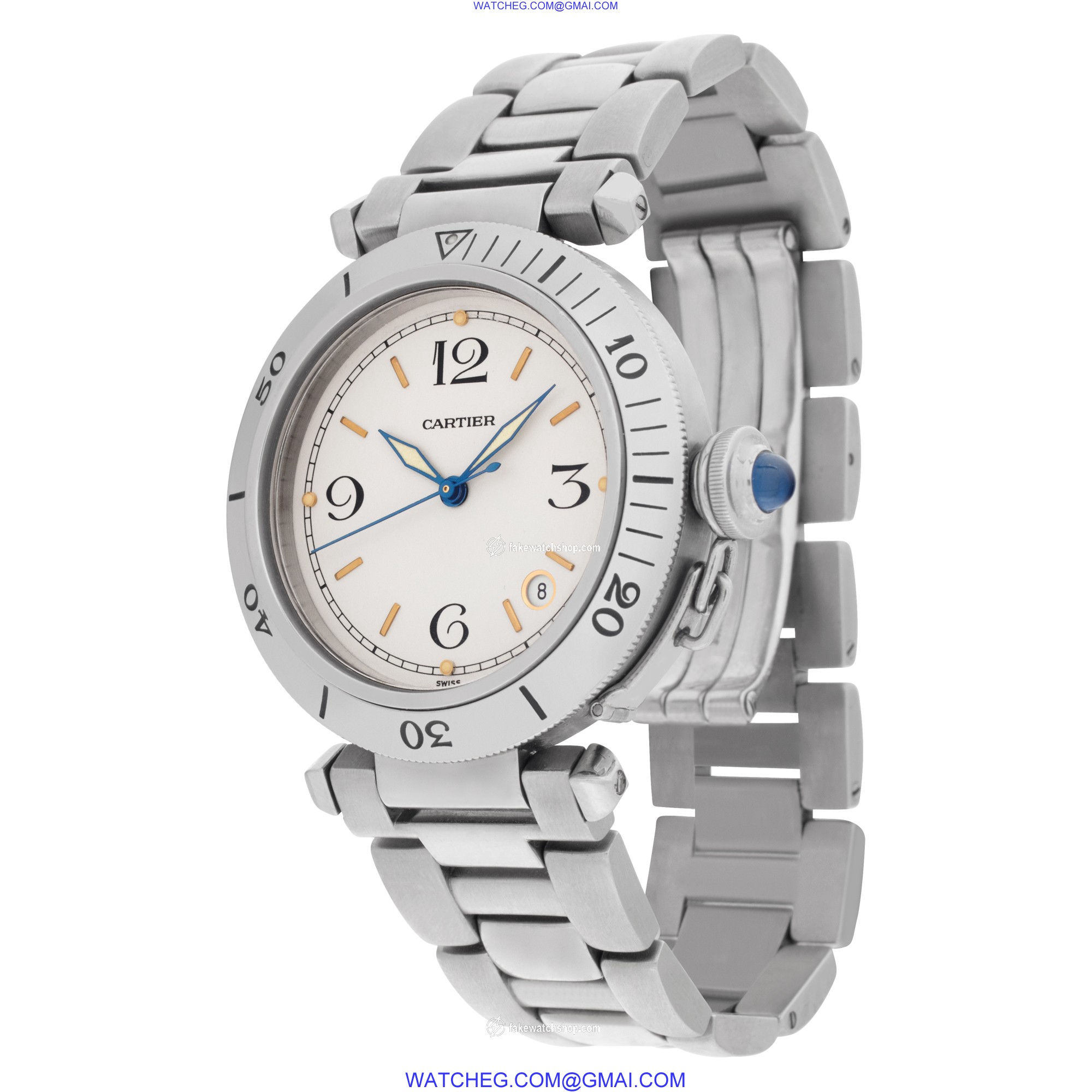 Cartier W3104H3 Pasha 38mm Automatic Male Stainless Steel 3