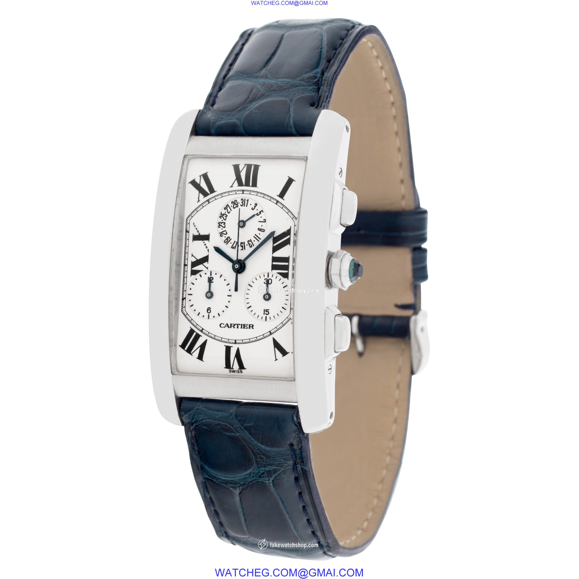 Cartier W2603356 Tank Americaine Quartz Unisex 18k White Gold 3