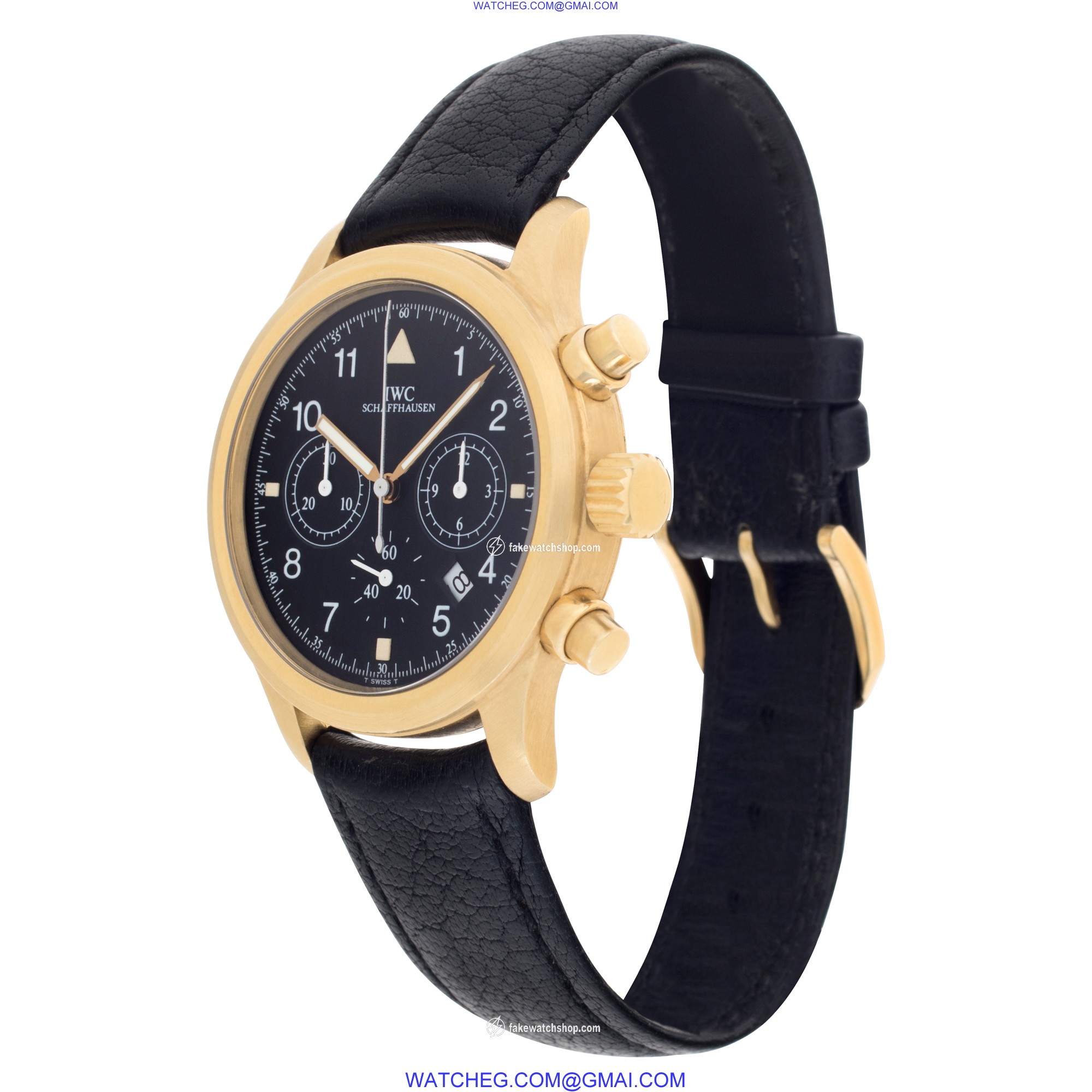IWC 3741 Pilot Quartz Male 18k yellow gold 3