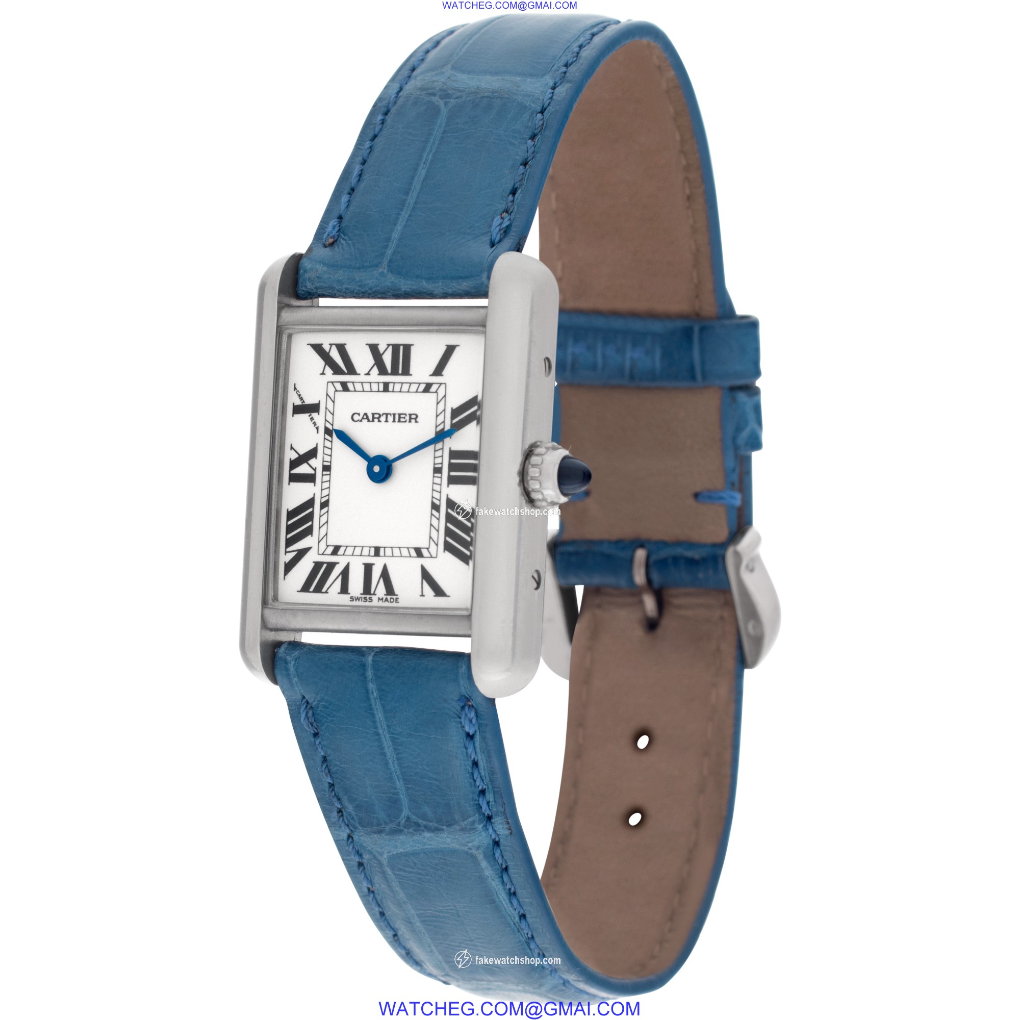 Cartier W1541056 Tank Louis Quartz Female 18k White Gold 3