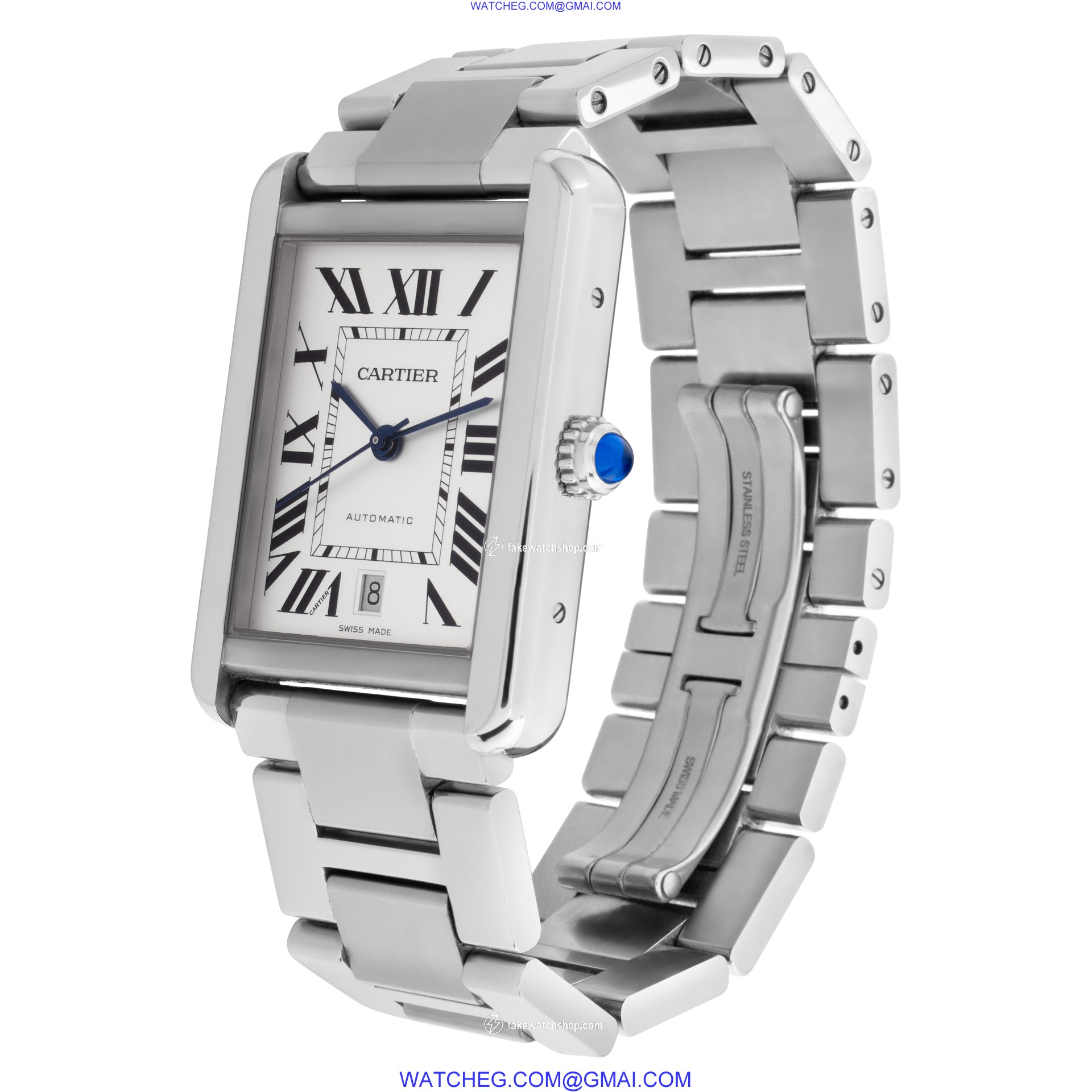 Cartier w52000028 Tank Solo Automatic Unisex Stainless Steel 3