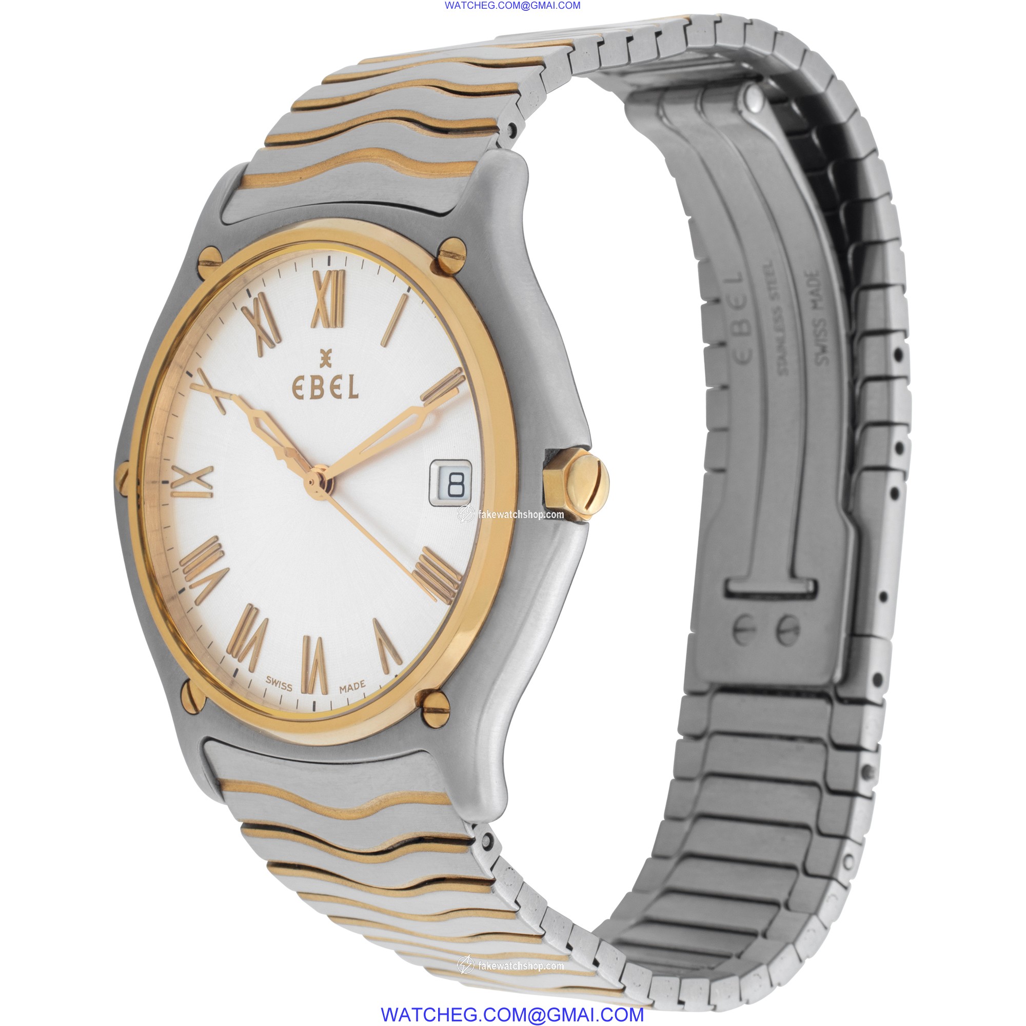 Ebel 1255F41 Classic Wave Quartz Unisex 18k gold & Stainless Steel 3