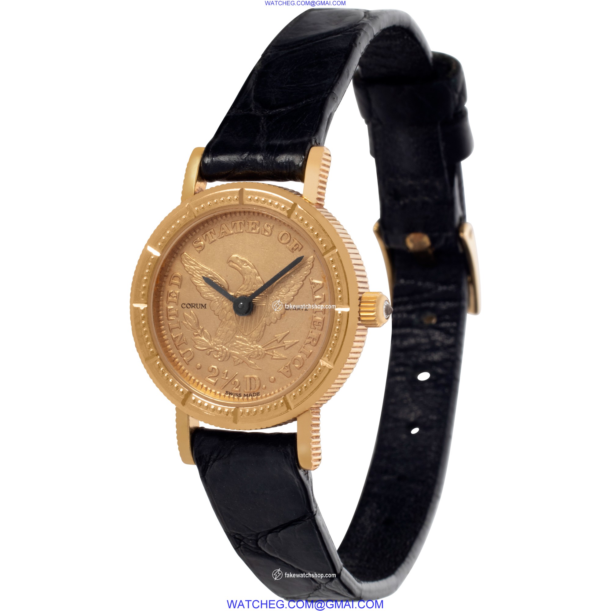 Corum Corum 2891 $2.50 gold coin Quartz Female 18k yellow gold 3