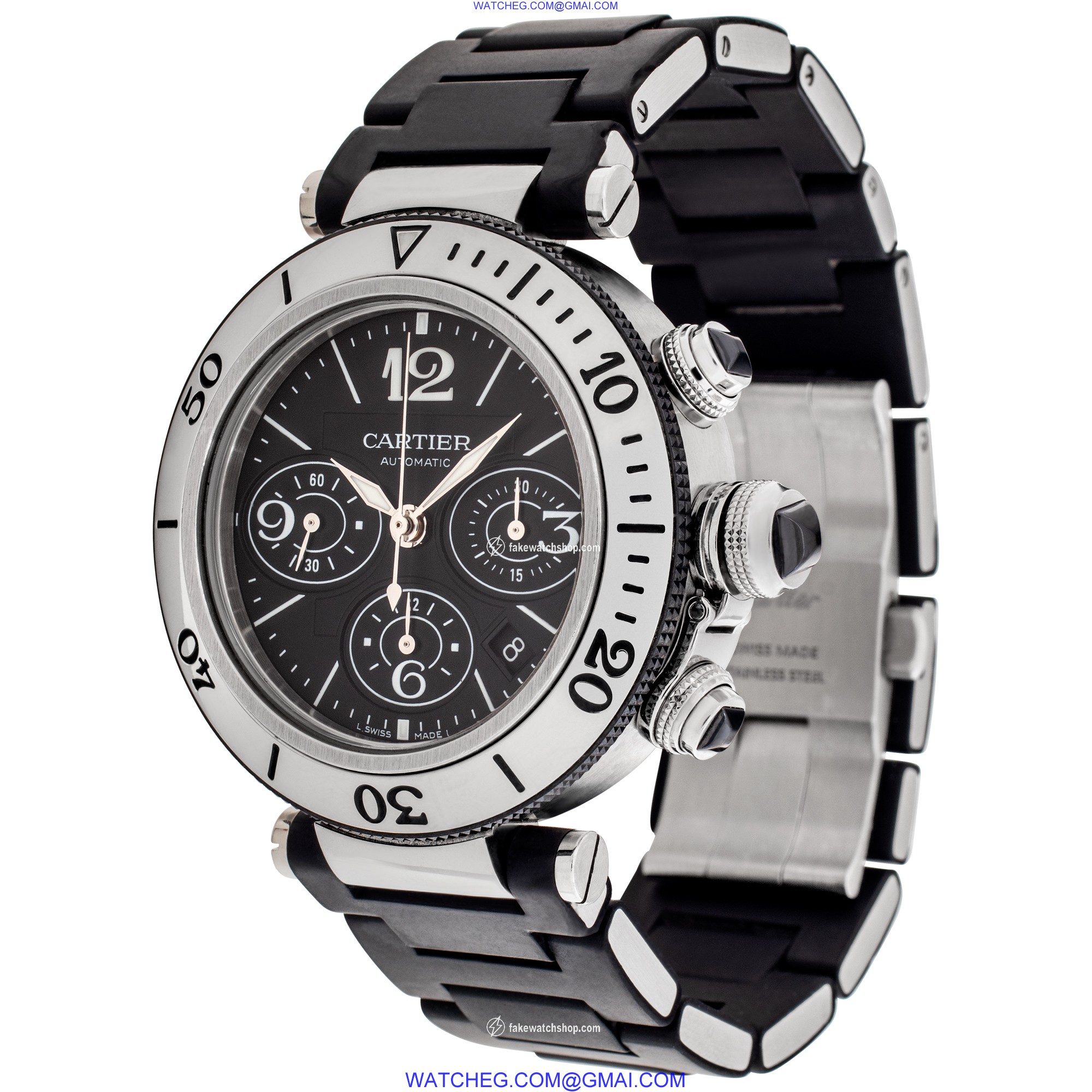 Cartier W31088U2 Pasha Seatimer Chrono Automatic Male Stainless Steel 3