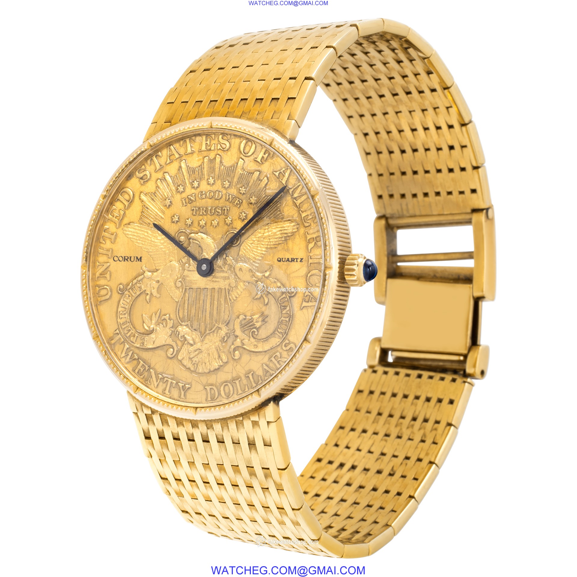 Corum 1906 $20 Coin Quartz Male 18k yellow gold 3