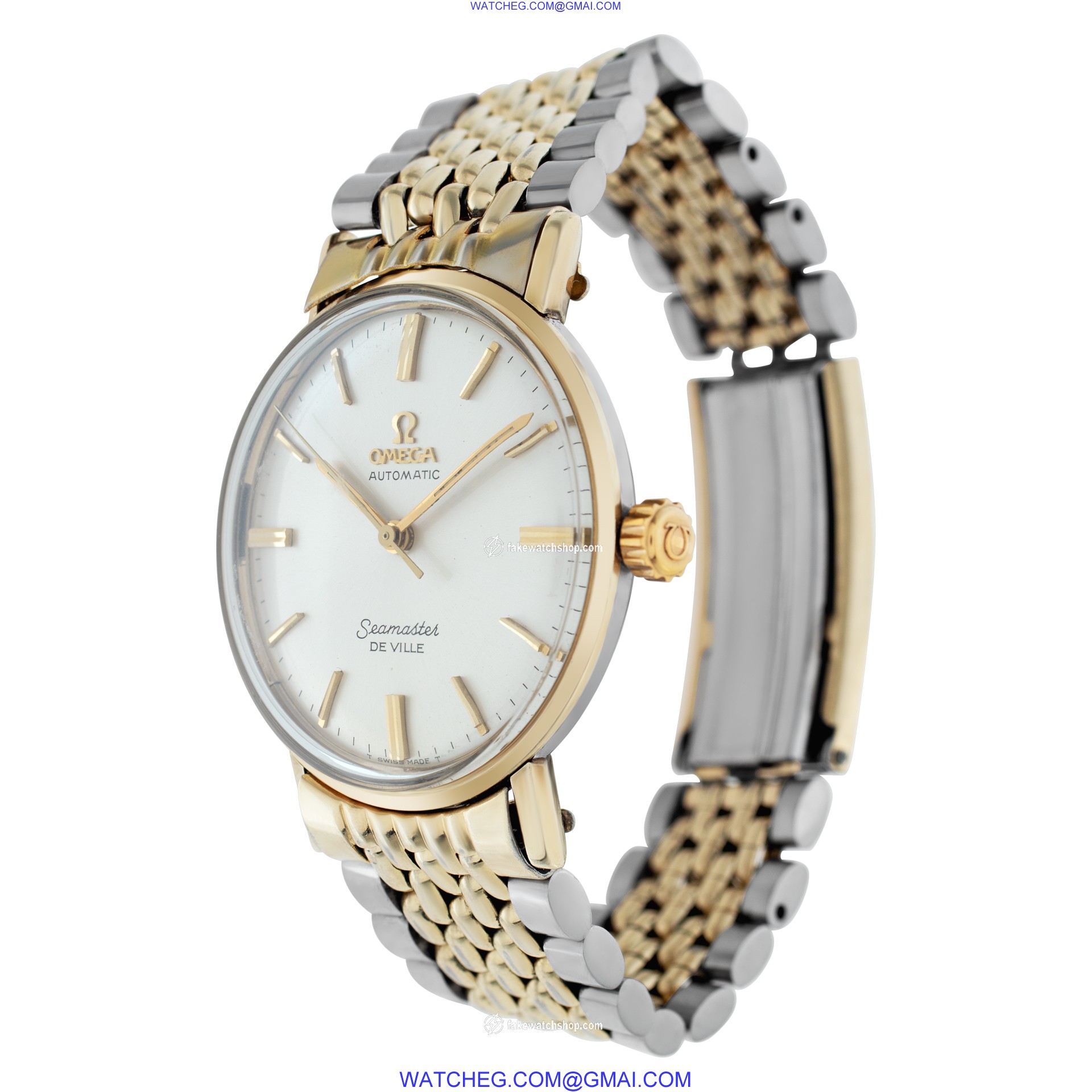 Omega KM6068 Seamaster Automatic Unisex Stainless Steel & Gold Plated 3