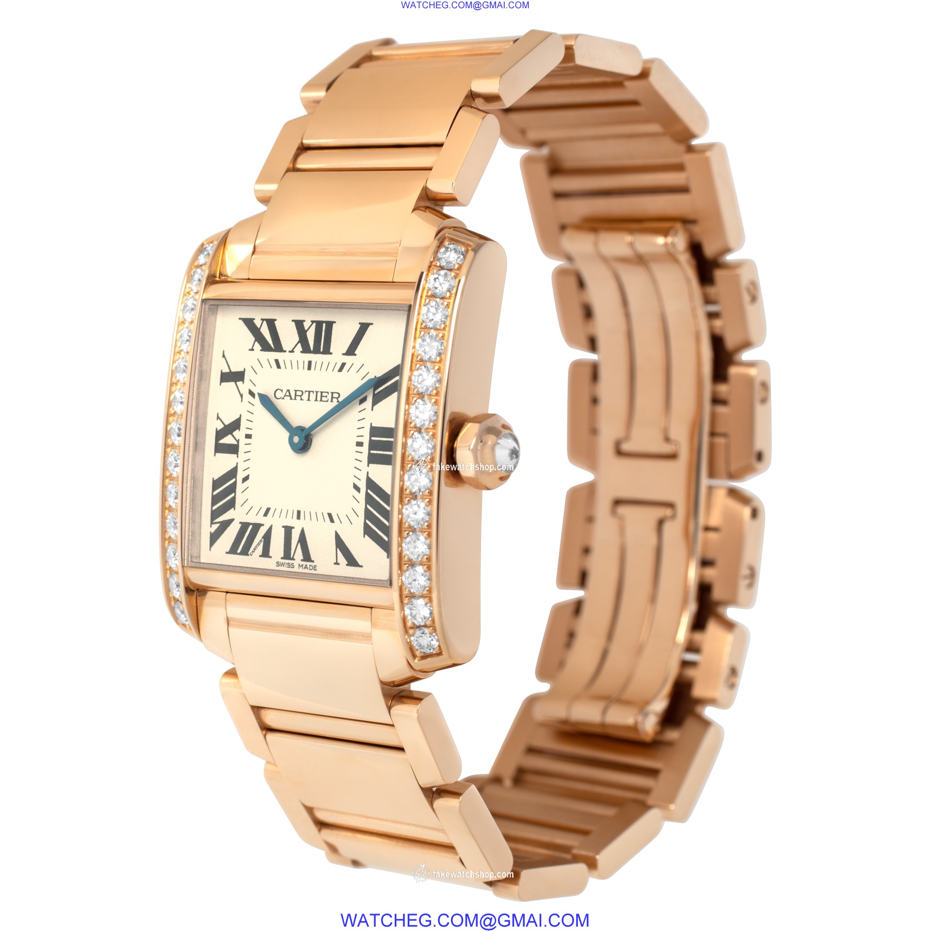 Cartier WJTA0023 Tank Francaise Quartz Female 18k rose gold 3