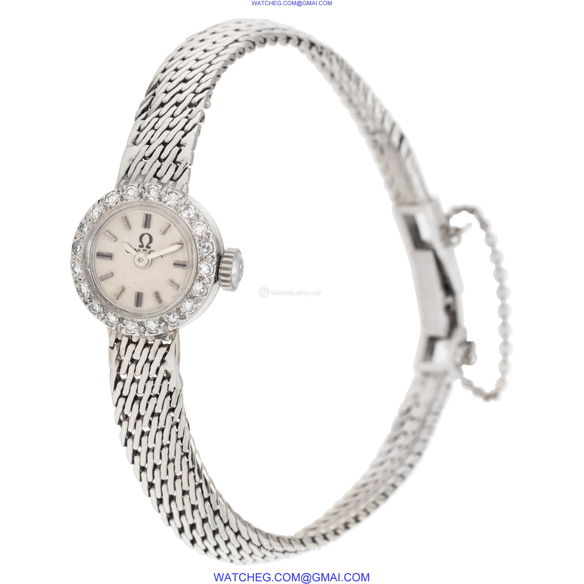 Omega Omega 3862 Cocktail Manual Female 14k White Gold 3