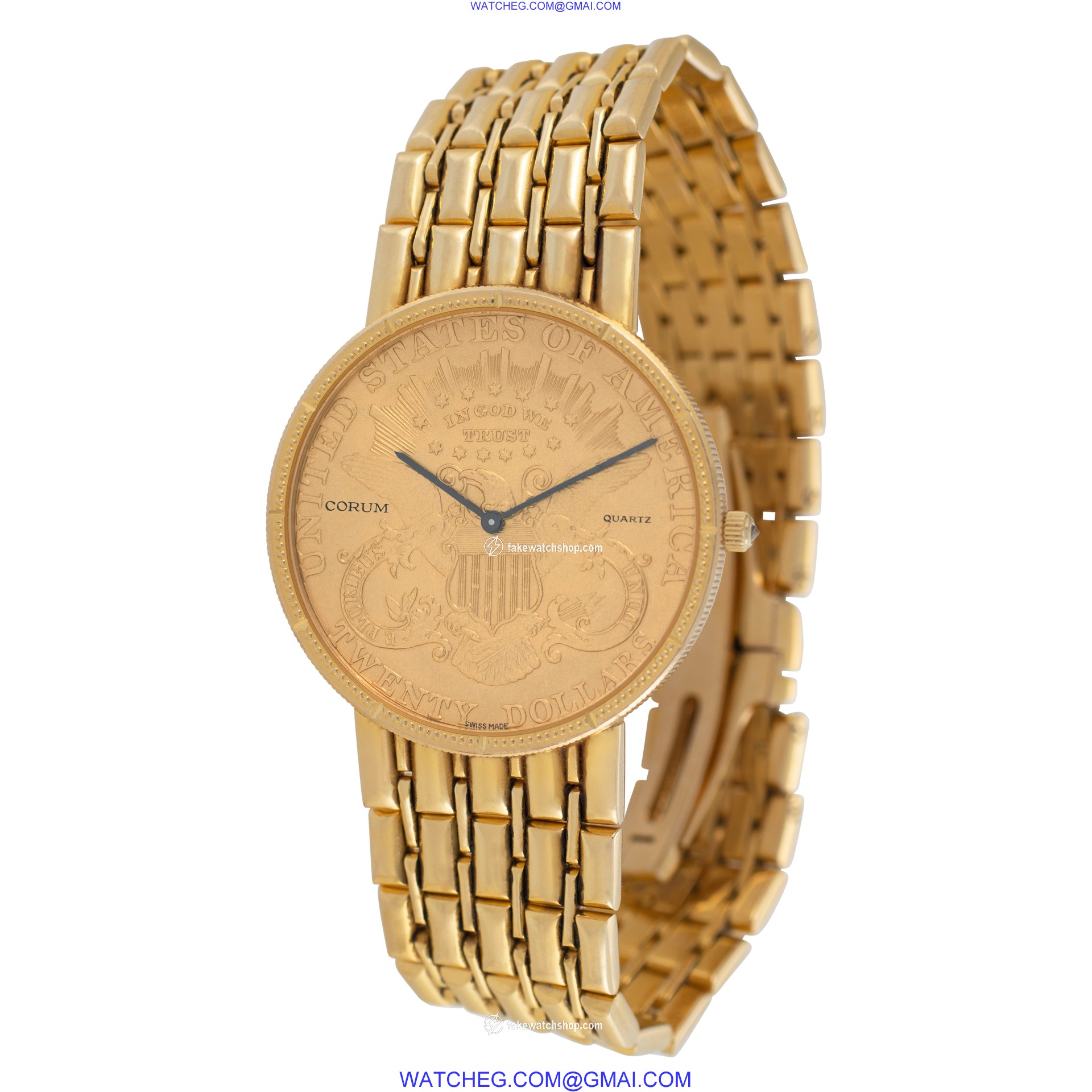 Corum Corum 2872 $20 gold piece Quartz Male 18k yellow gold 3