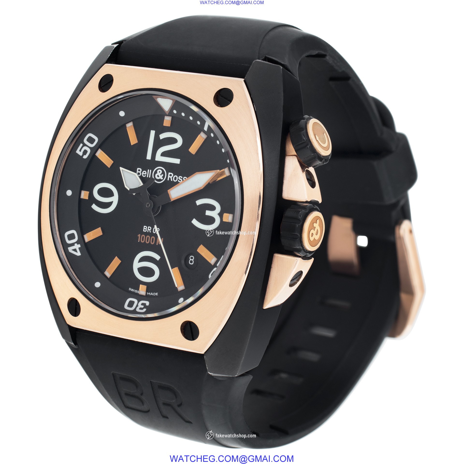 Bell & Ross BR02-PINKGOLD-CA Marine Automatic Male Stainless Steel 3