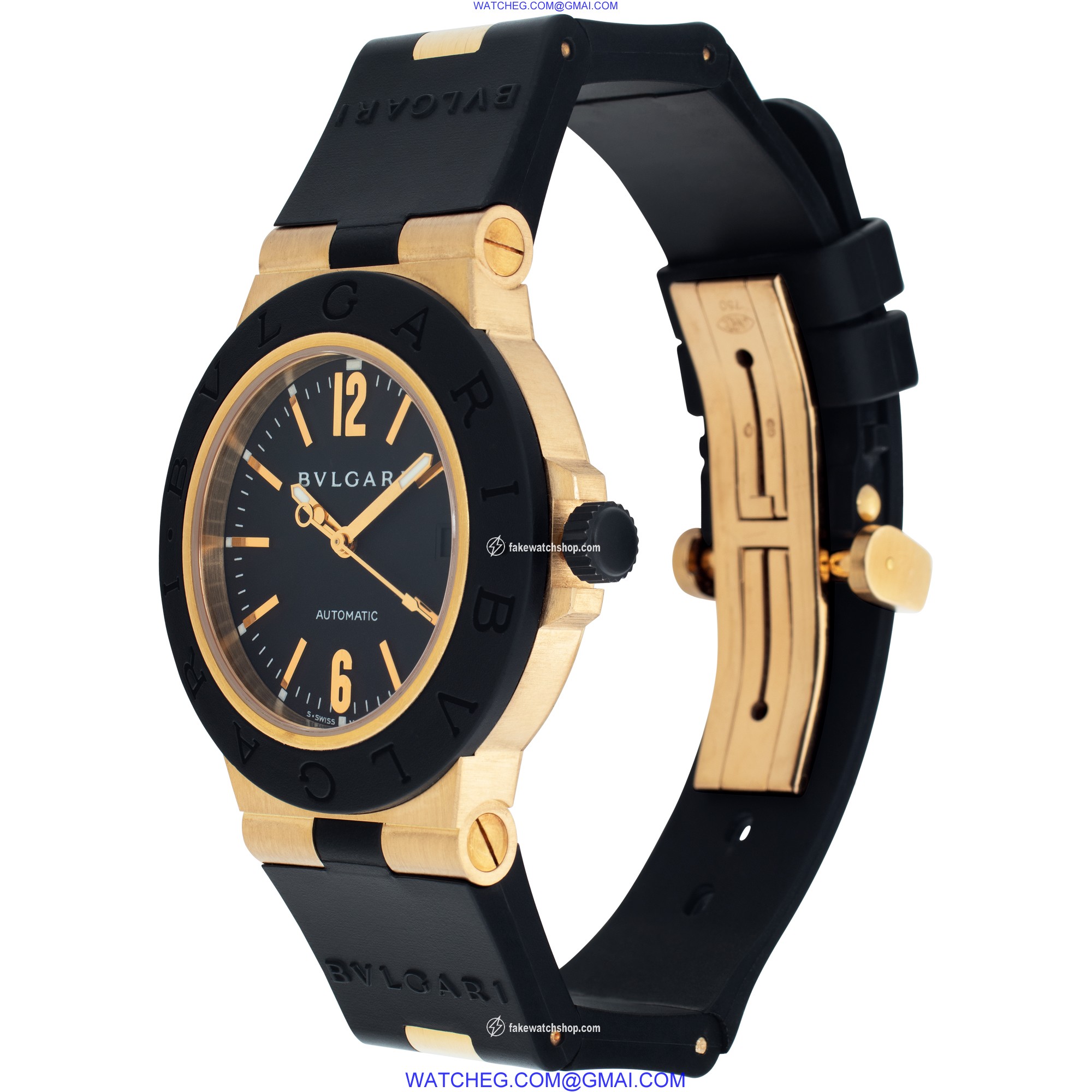 Bvlgari AL38G Diagono Automatic Male 18k yellow gold 3