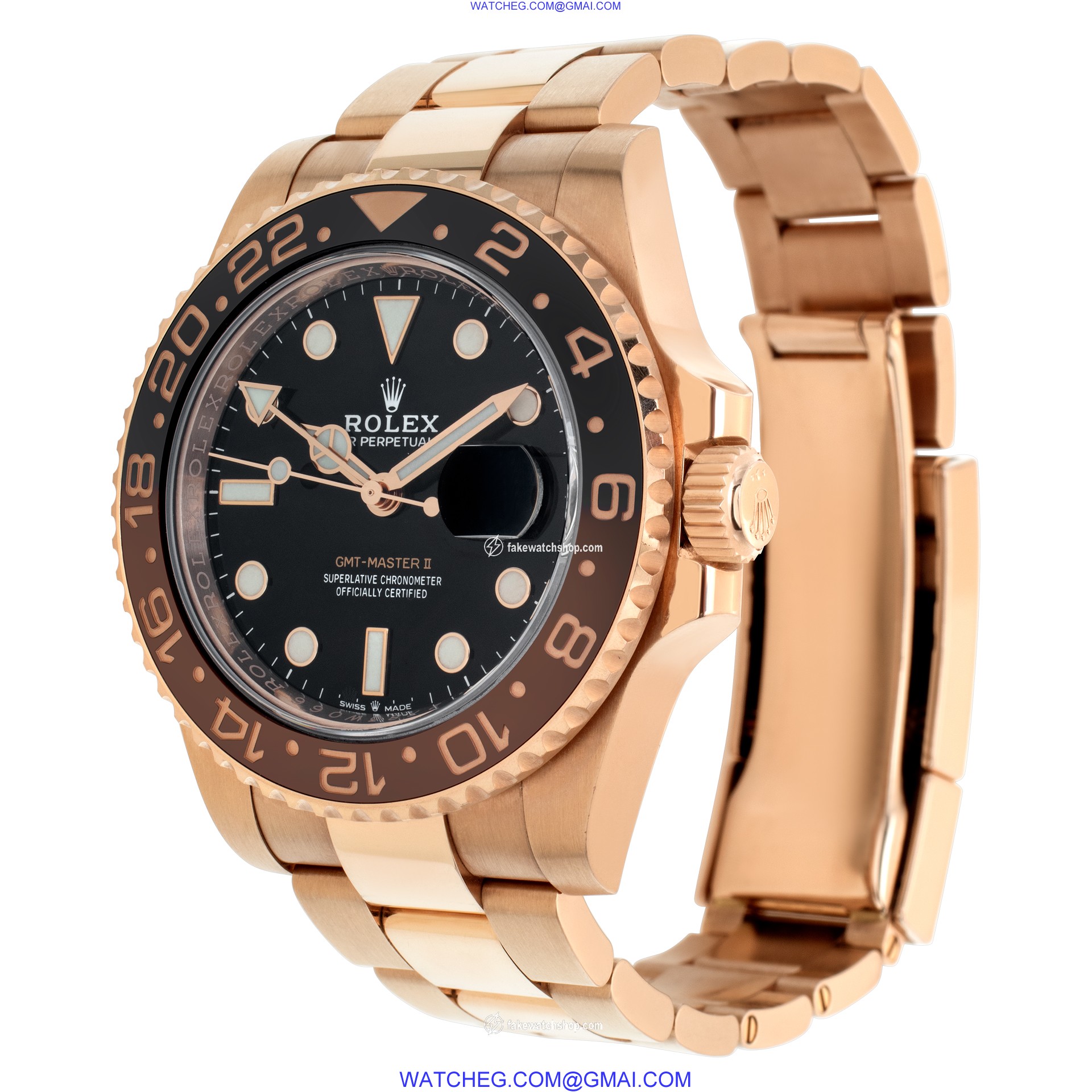 Rolex 126715CHNR GMT-Master II Automatic Unisex 18k rose gold 3