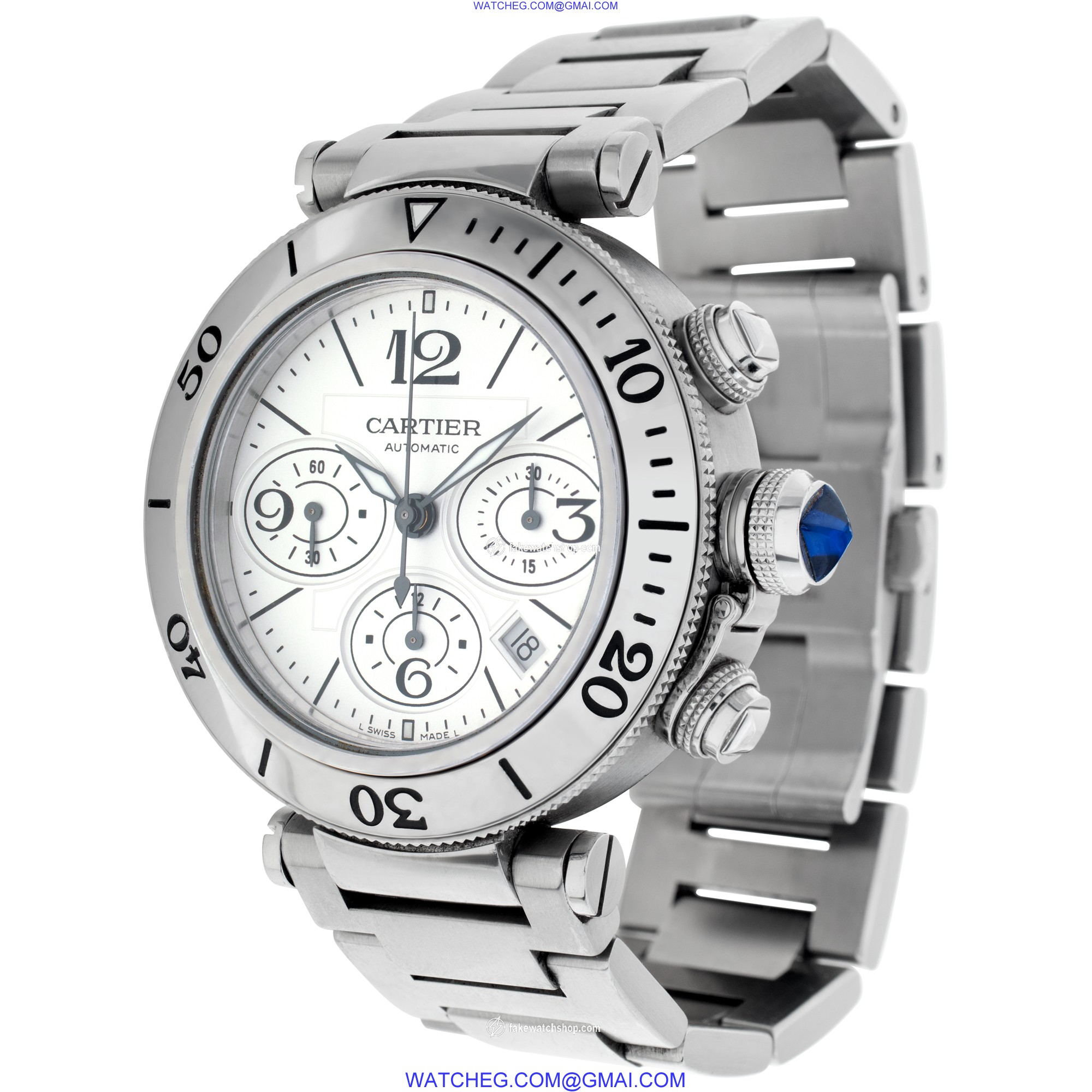 Cartier W31089M7 Pasha Seatimer Chrono Automatic Male Stainless Steel 3