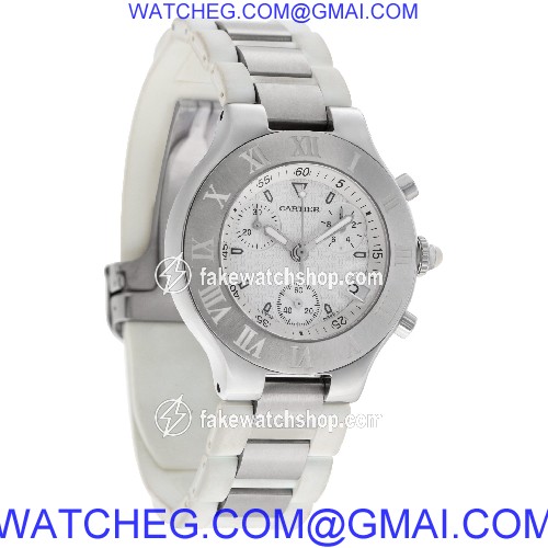 Cartier W10184U2 Chronoscaph 21 Quartz Unisex Stainless Steel 4