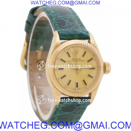 Rolex 6719 Oyster Perpetual Automatic Female 18k yellow gold 4