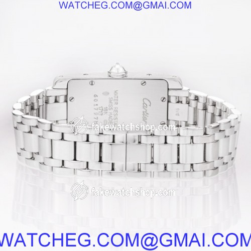 Cartier WB7018L1 Tank Americaine Quartz Female 18k White Gold 4