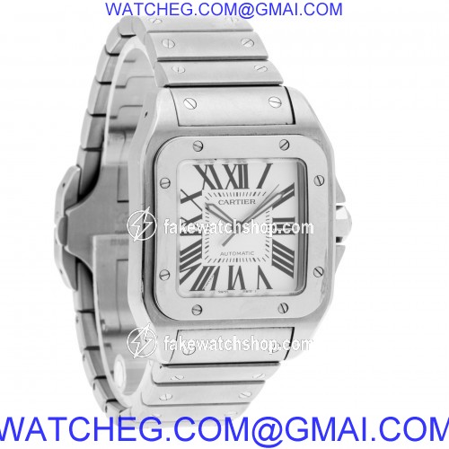 Cartier w200737g Santos 100 Automatic Unisex Stainless Steel 4
